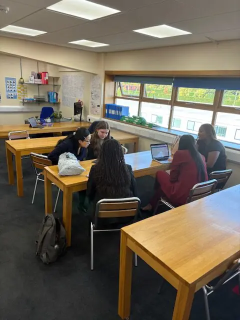 York Sixth Form students listening to Jade.