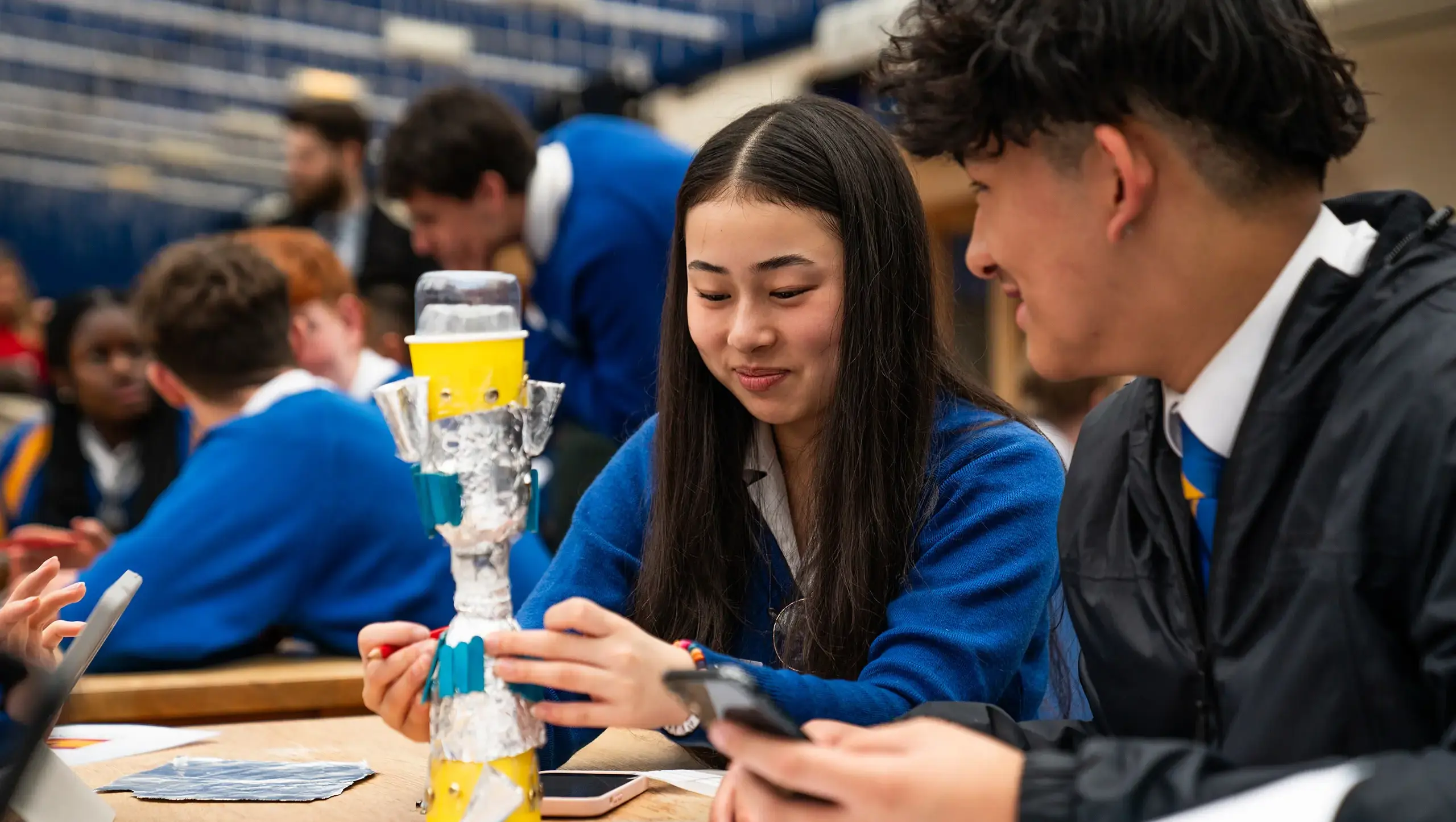 Faculty student at an STEM academic lesson.