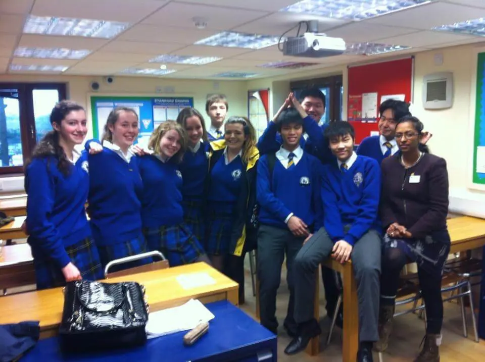 Students at senior school near York.