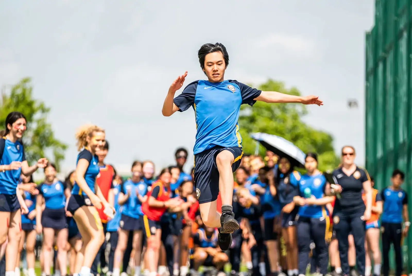 QE pupil participating in athletics