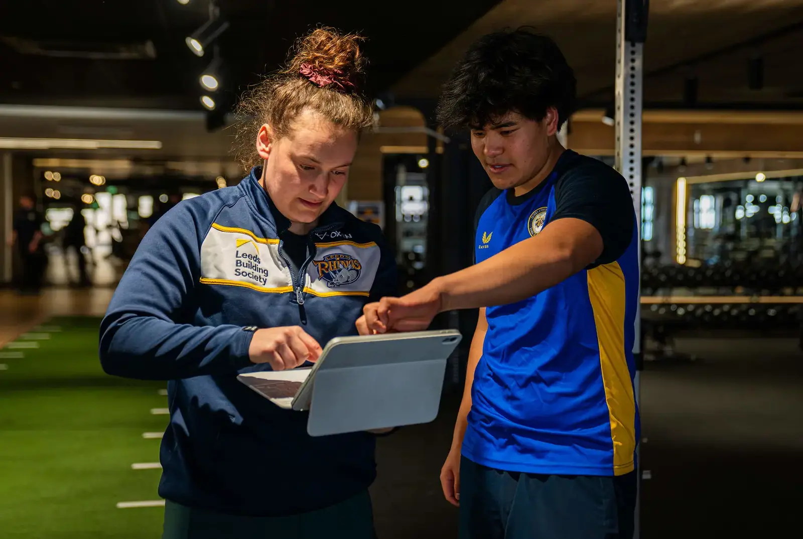 Student working with the Carnegie School of Sport.