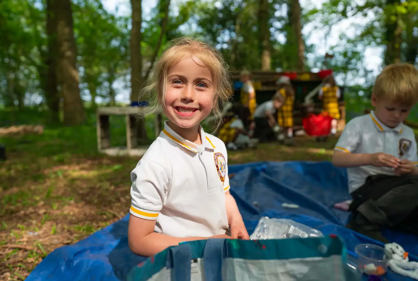 EYFS student at Forest School.