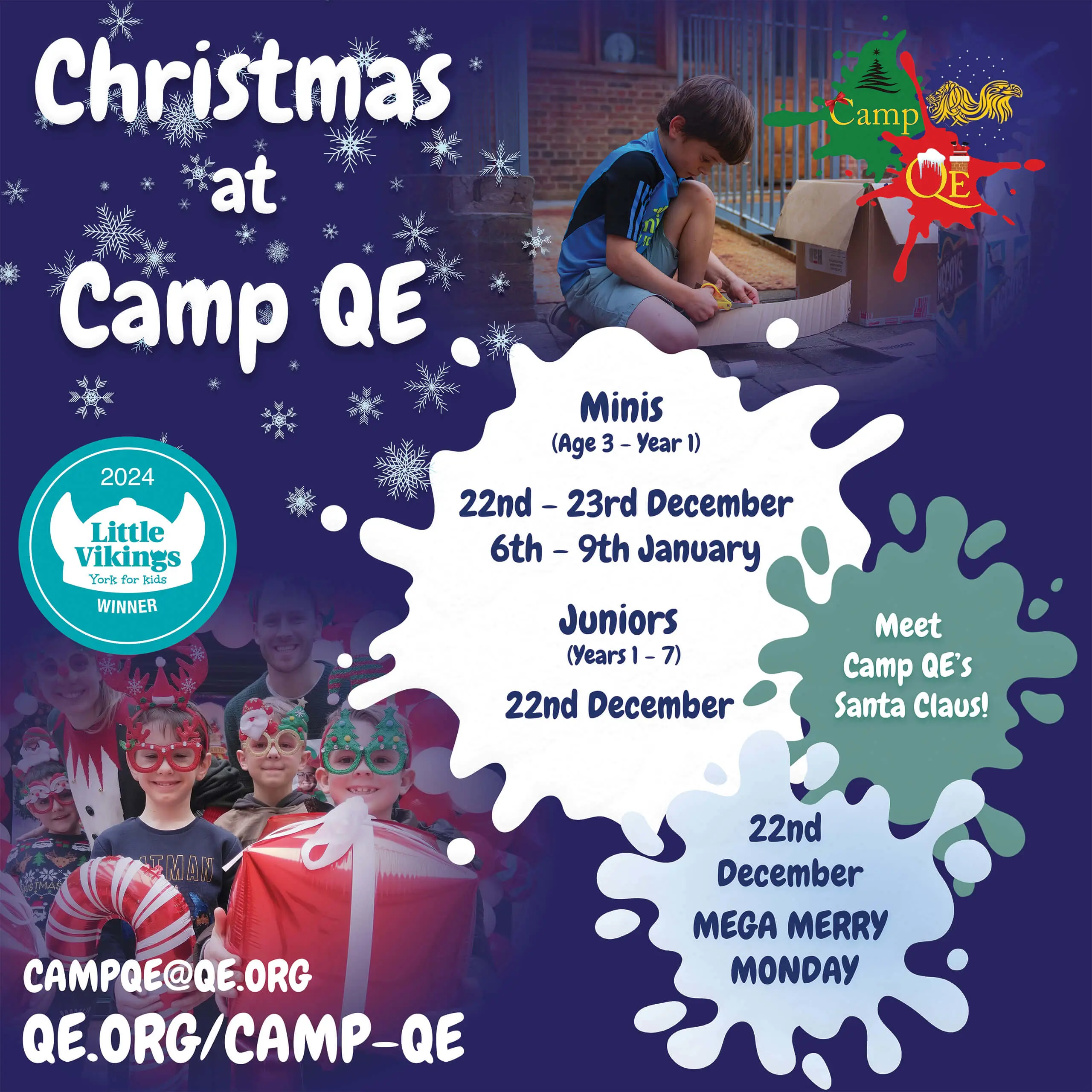 Camp QE Christmas poster