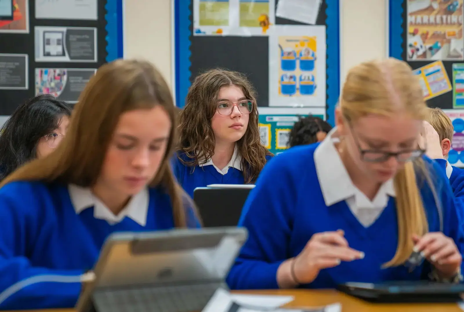 College student in a lesson.