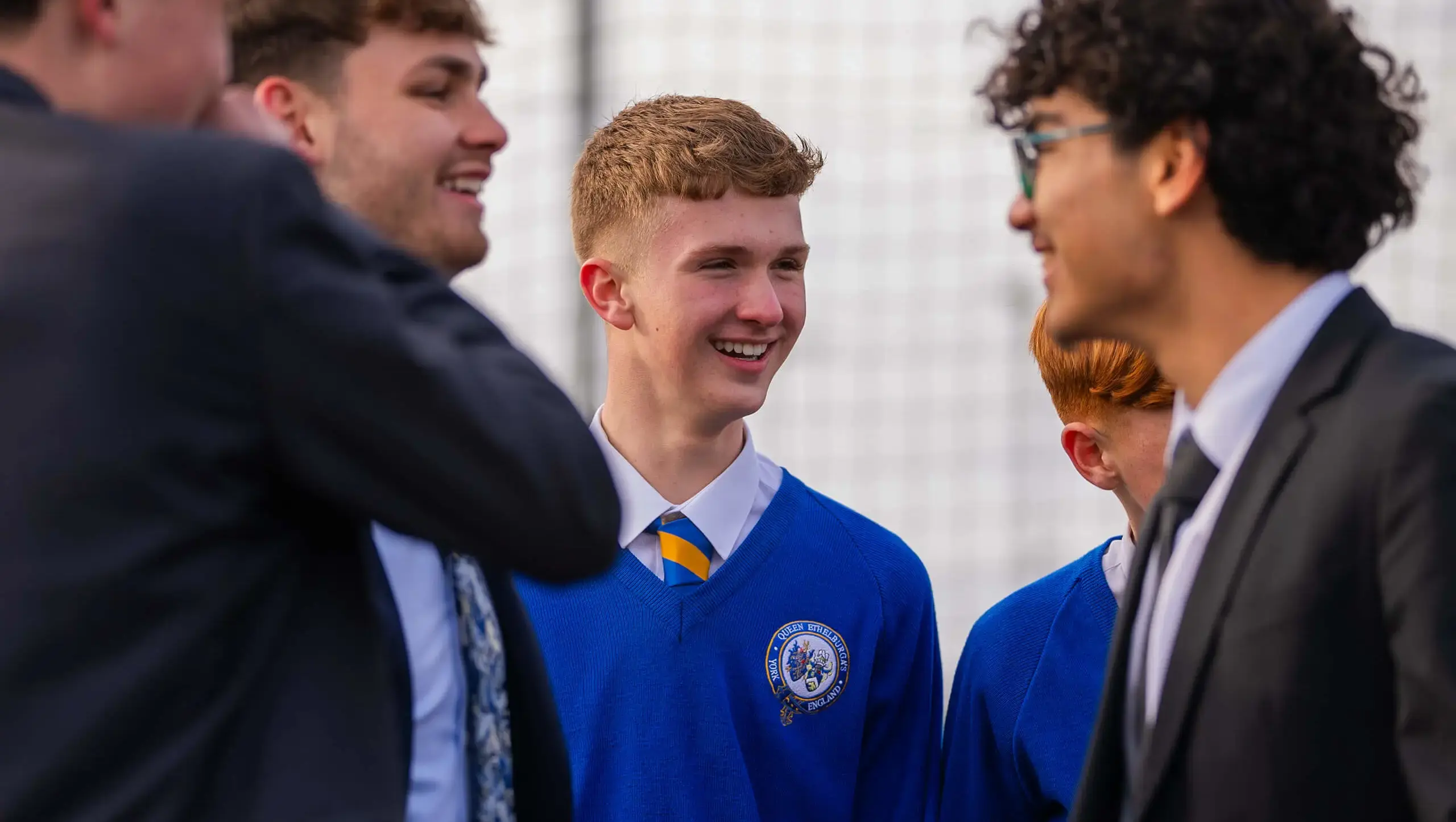 College Senior student celebrating the ISA Senior School of the Year.