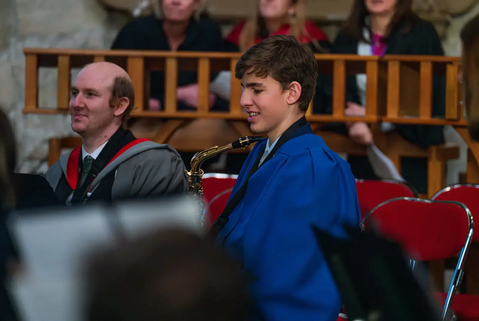 Student at the Carol Service.