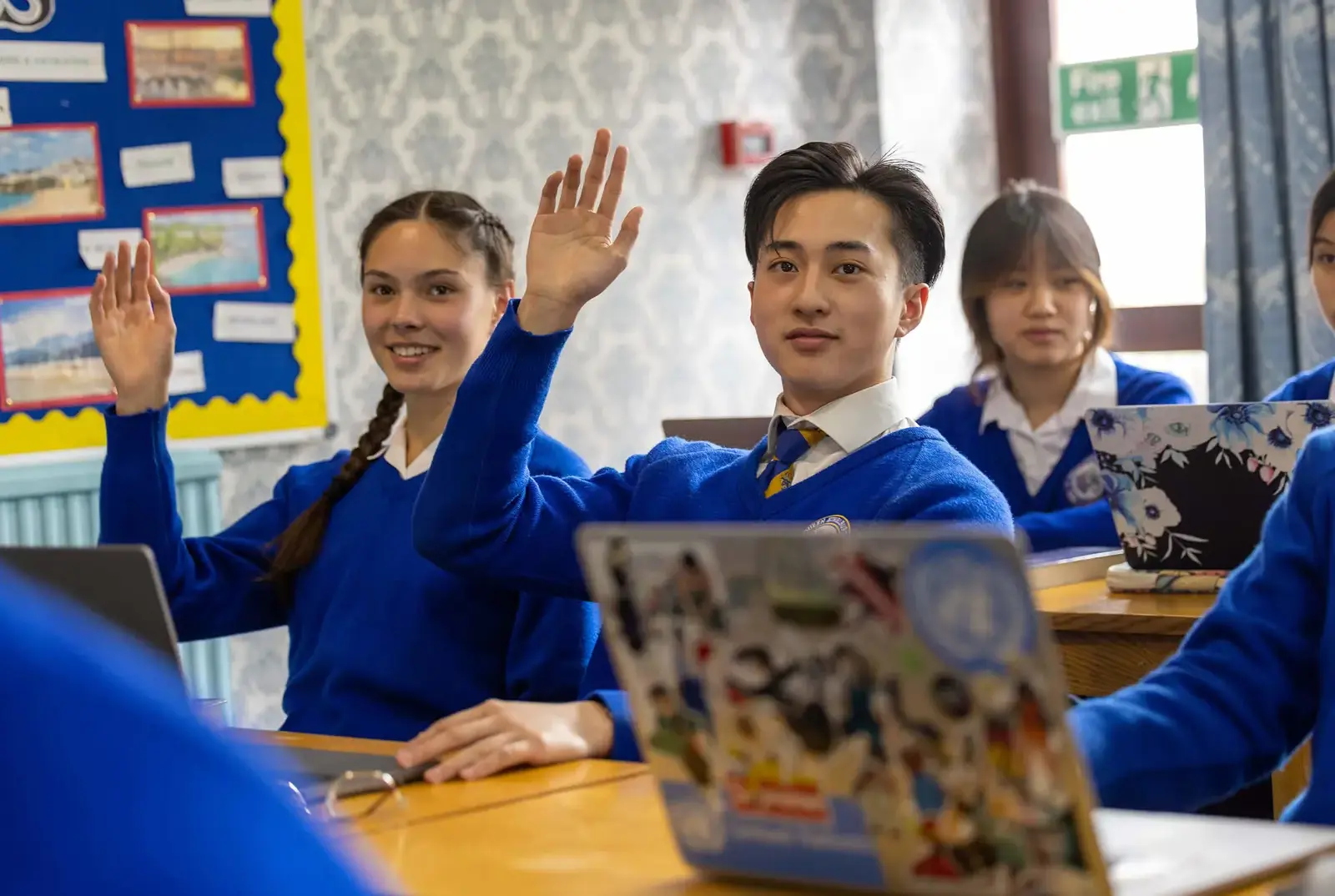 Queen Ethelburga's senior school pupils in class