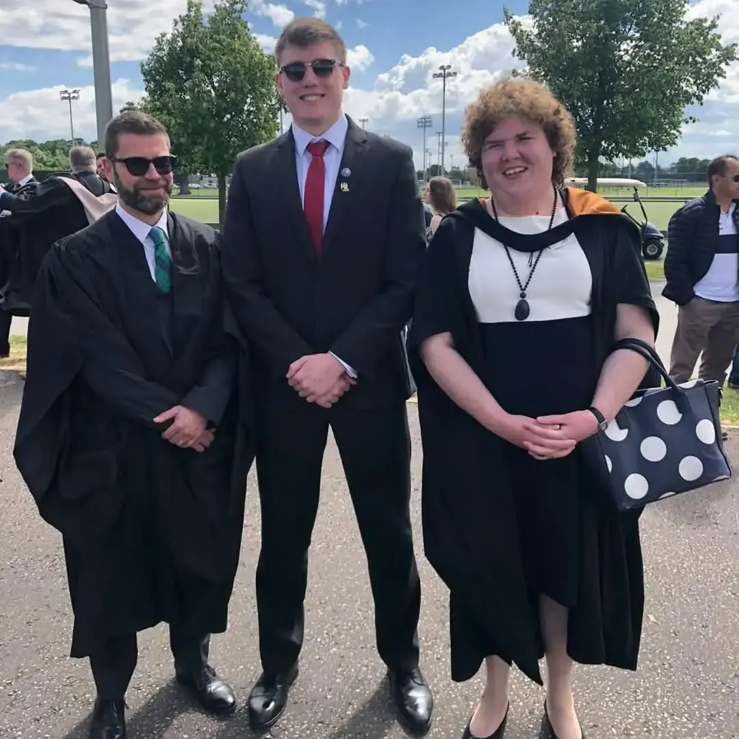 Dom at his graduation ceremony at QE.