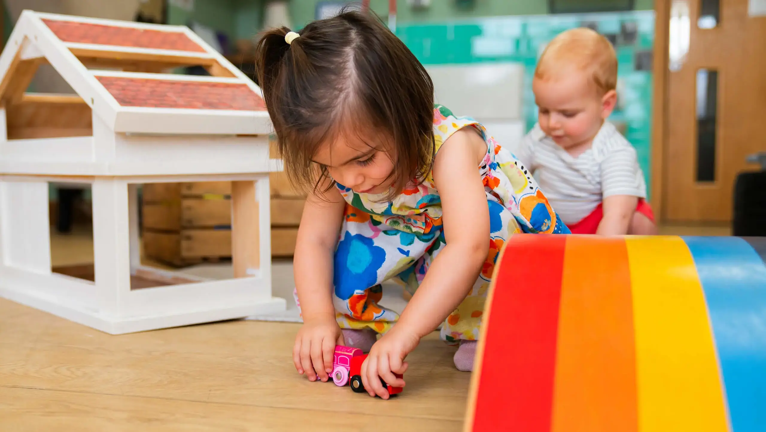 Child playing at Explorers Nursery.