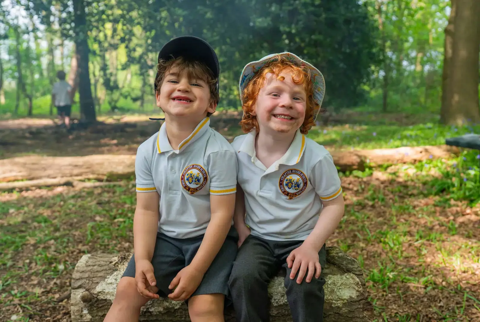 Children at North Yorkshire Primary School's Forest School.