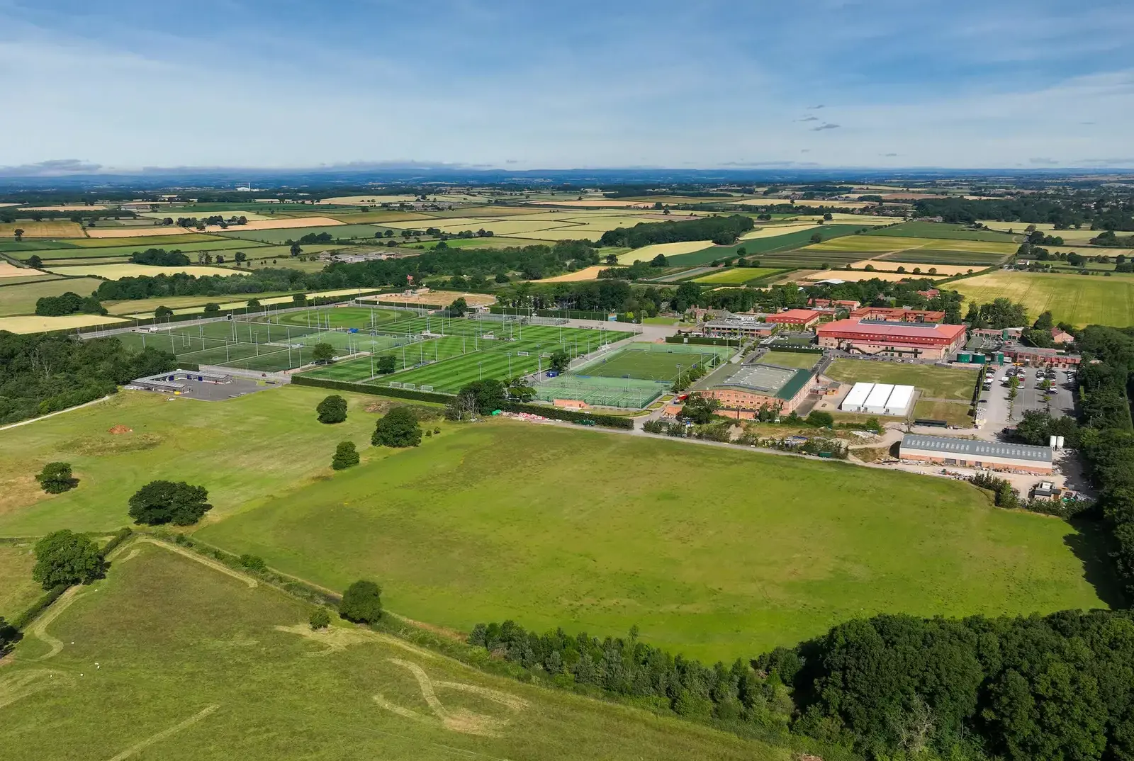 Queen Ethelburga's Collegiate in the English countryside