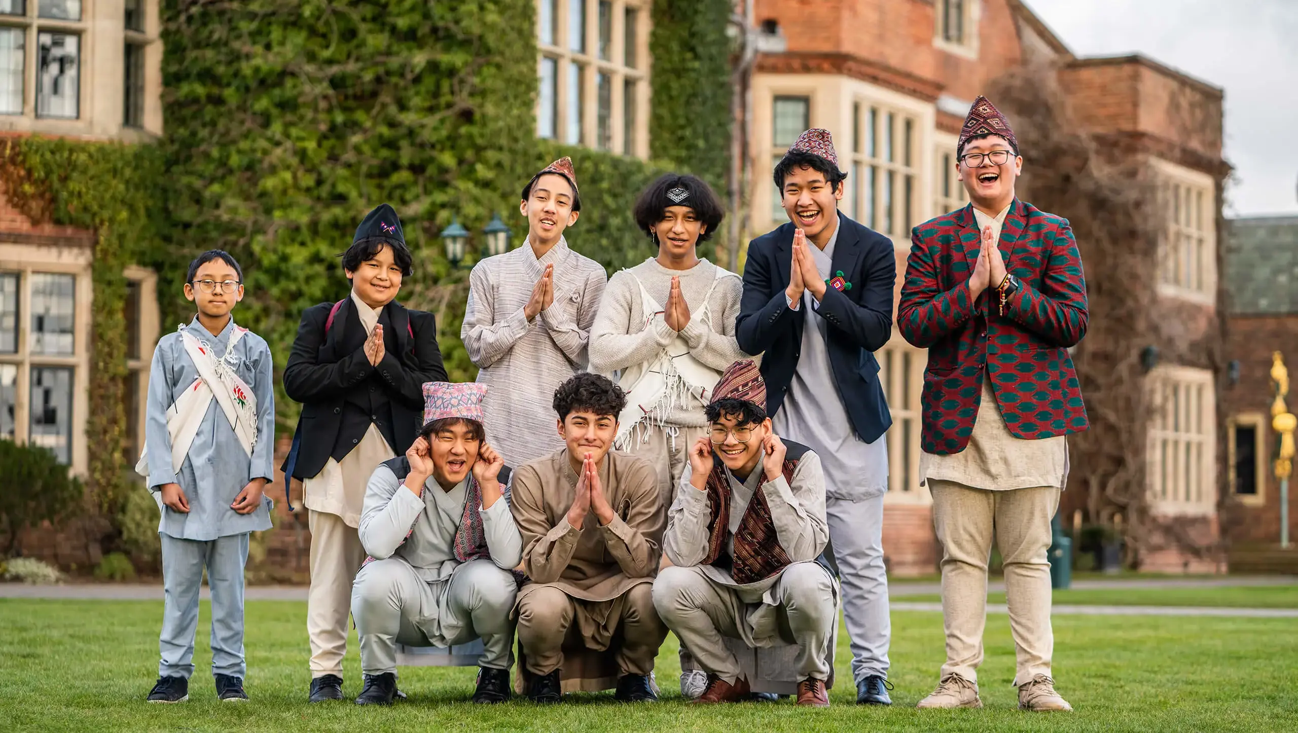 International Students in their cultural dress