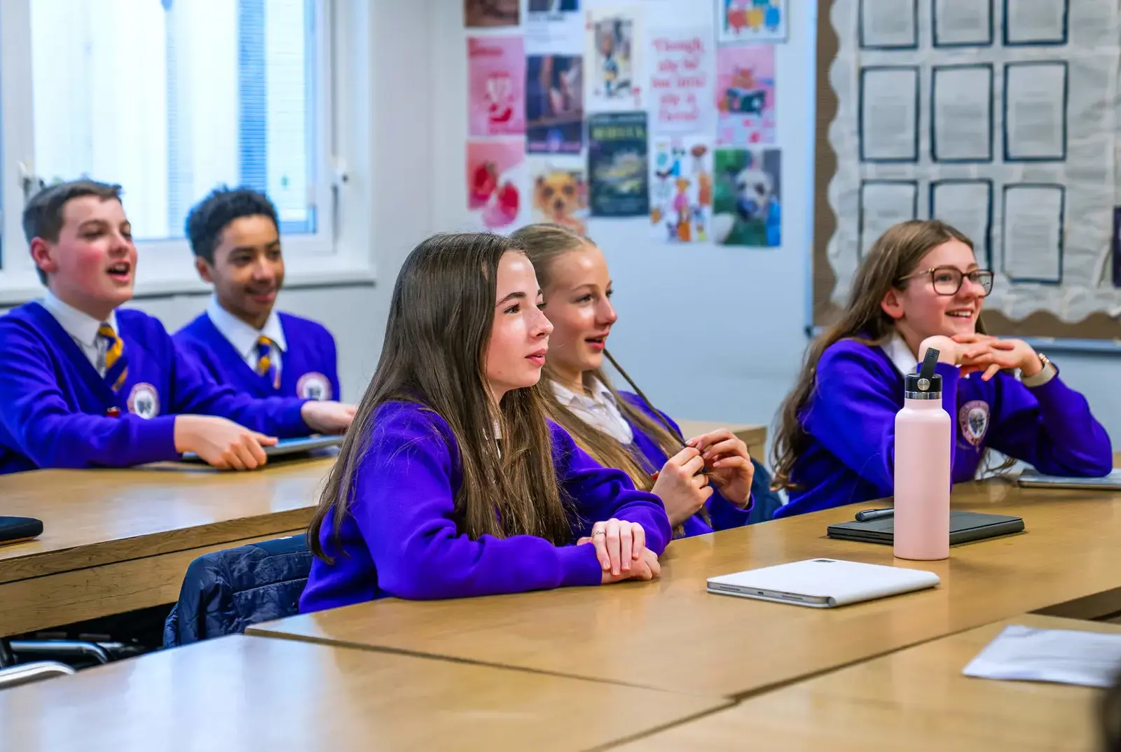 Students in a lesson at the Independent Middle School.