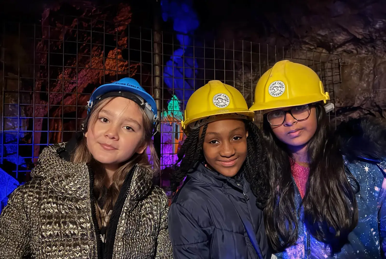 Students on a trip to Stump Cross Caverns.