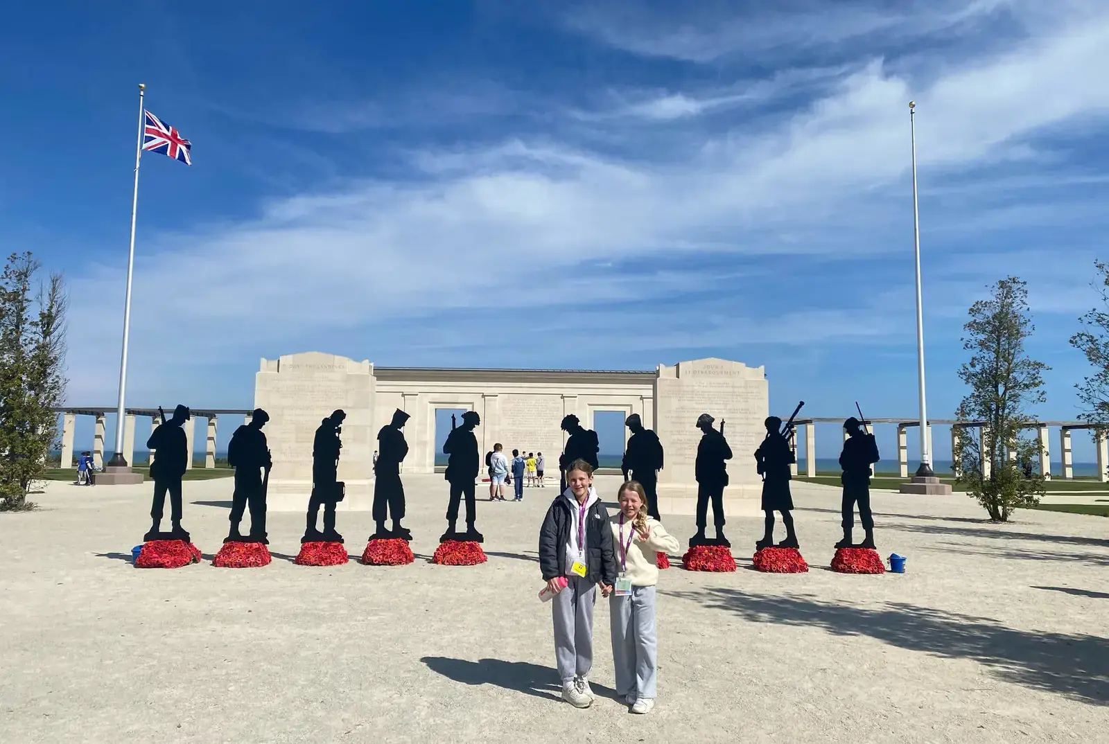 Students on a trip to France to learn History.