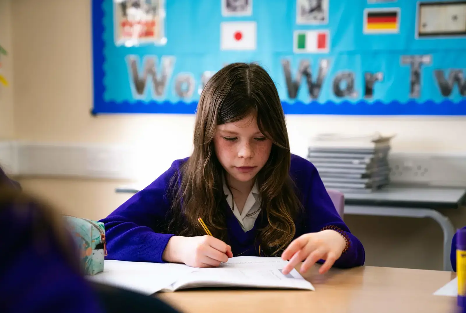 Year 6 student studying at King's Magna.