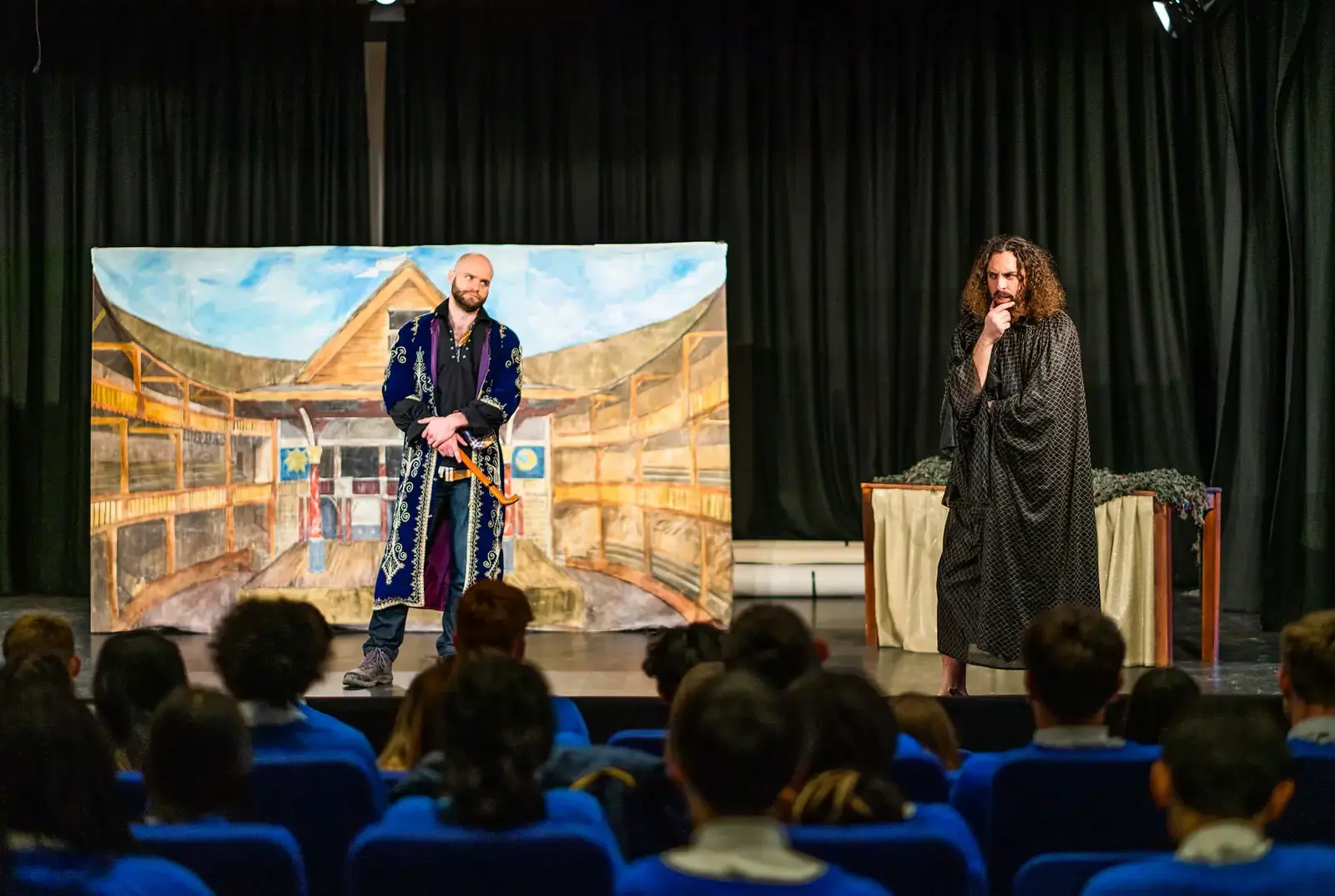 A professional performing arts stage and external performances hosted at the King's Theatre.