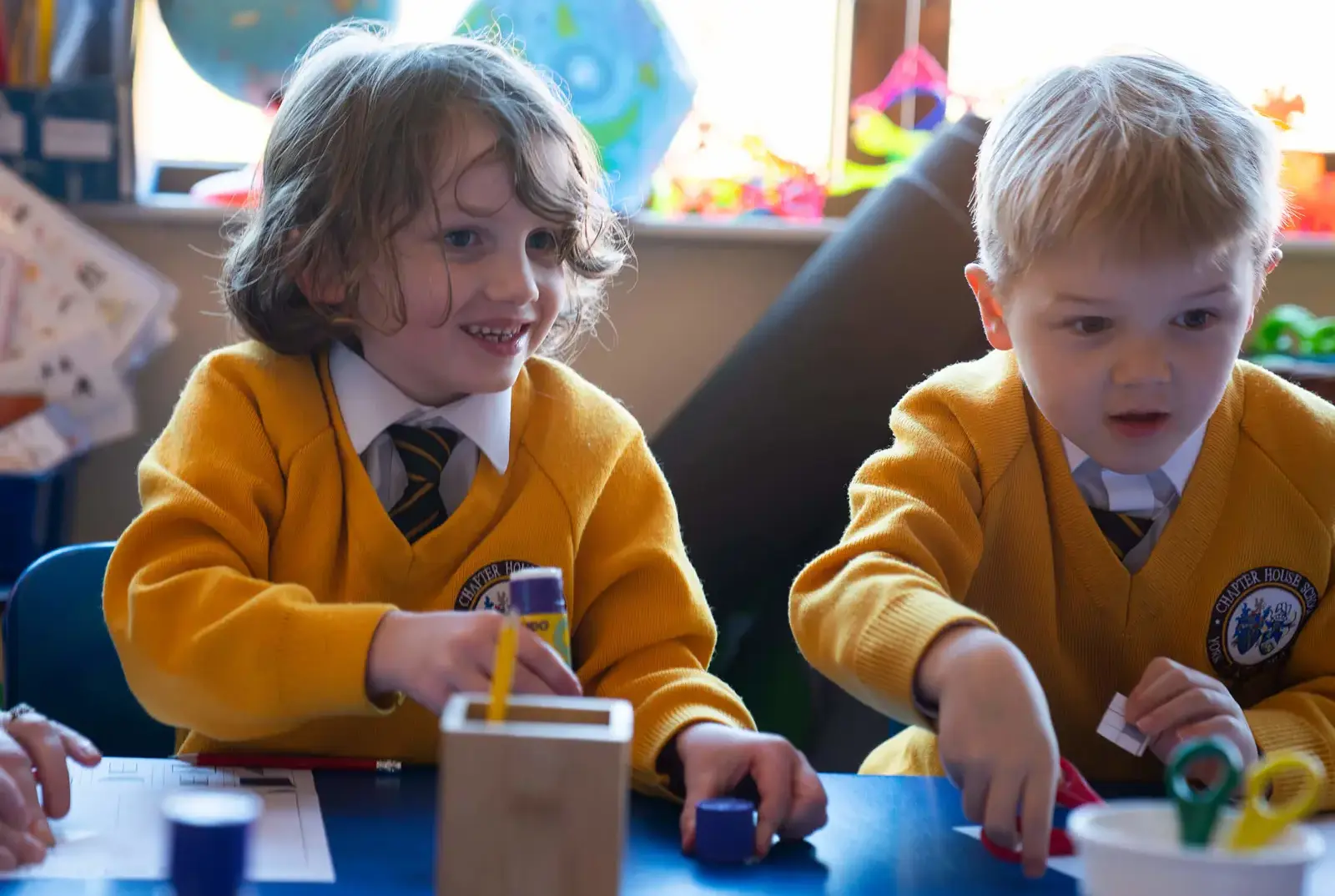 Chapter House pupils in maths class at primary school near Harrogate.