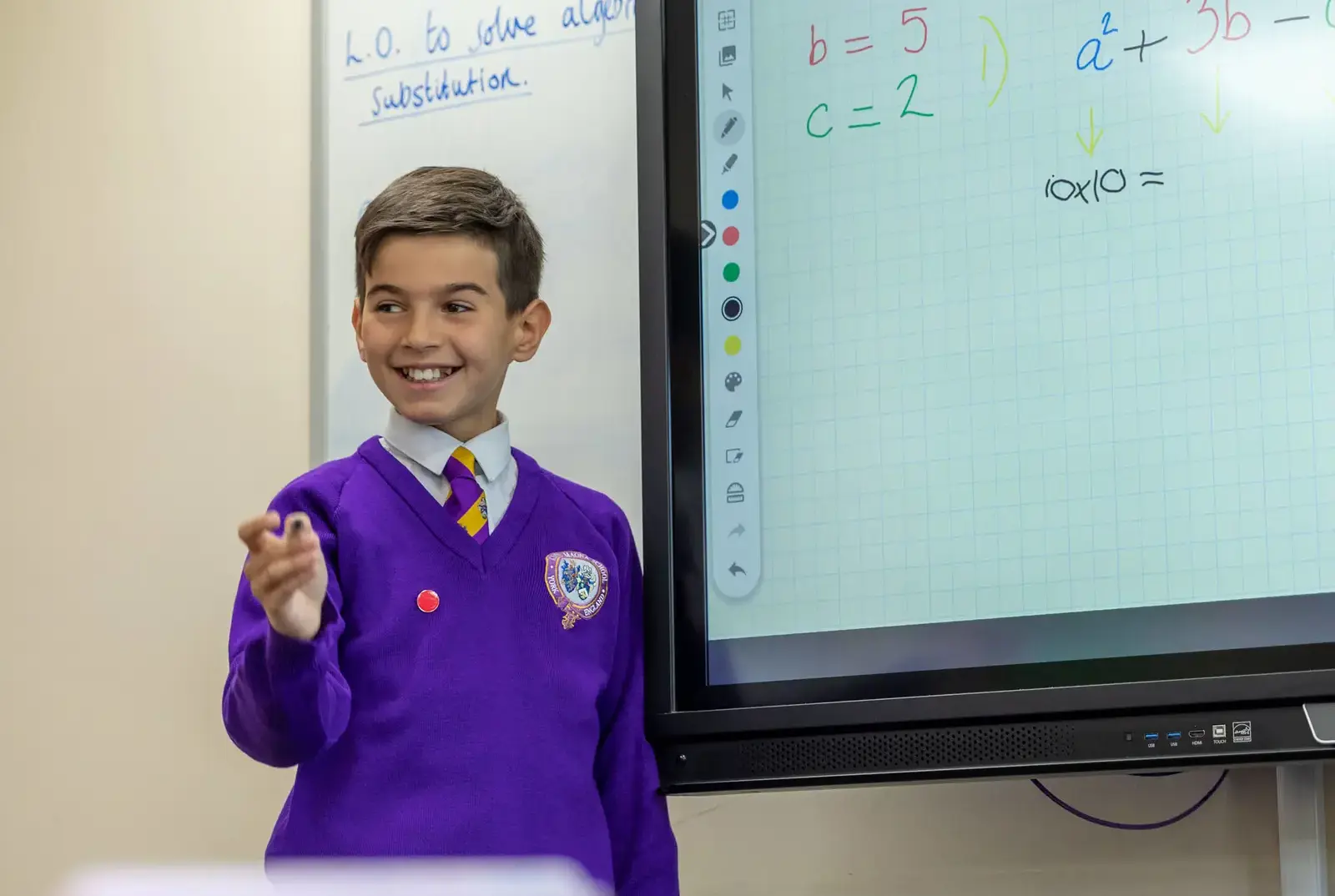 A King's Magna pupil in maths class