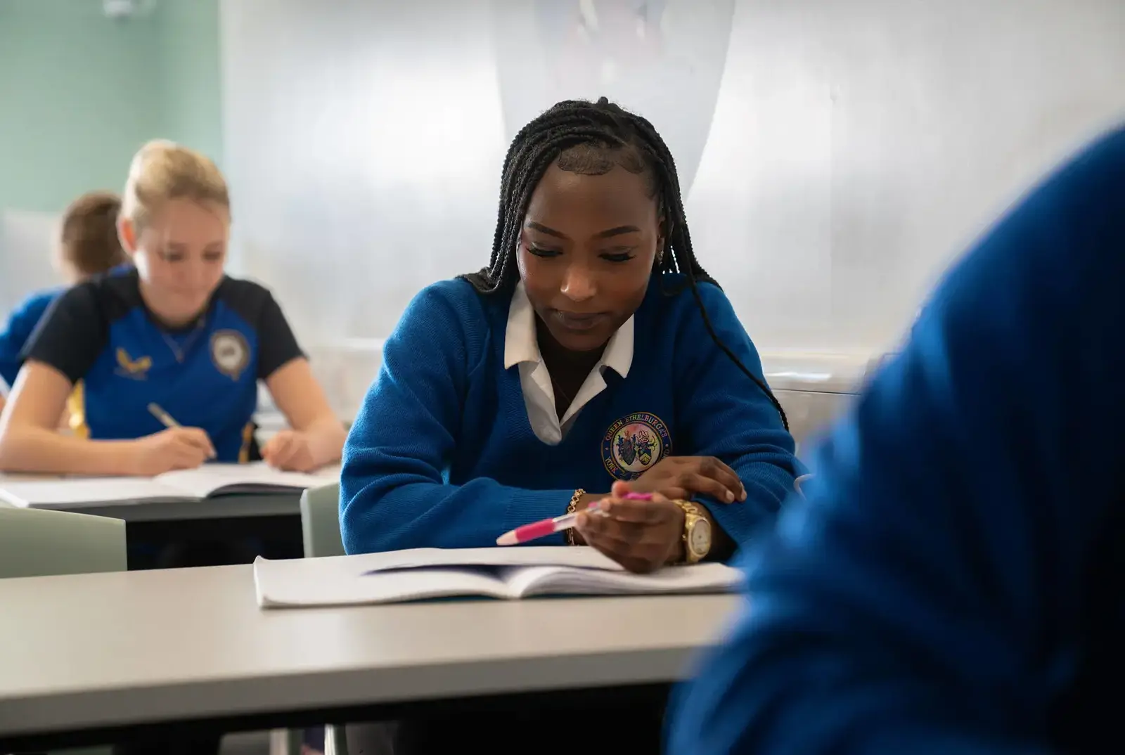 Mathematics lesson at top independent school.