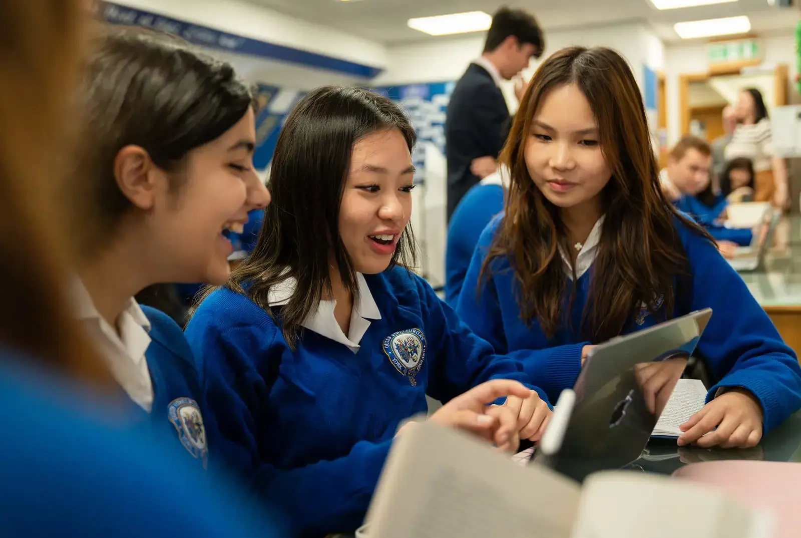 Senior school pupils at Queen Ethelburga's