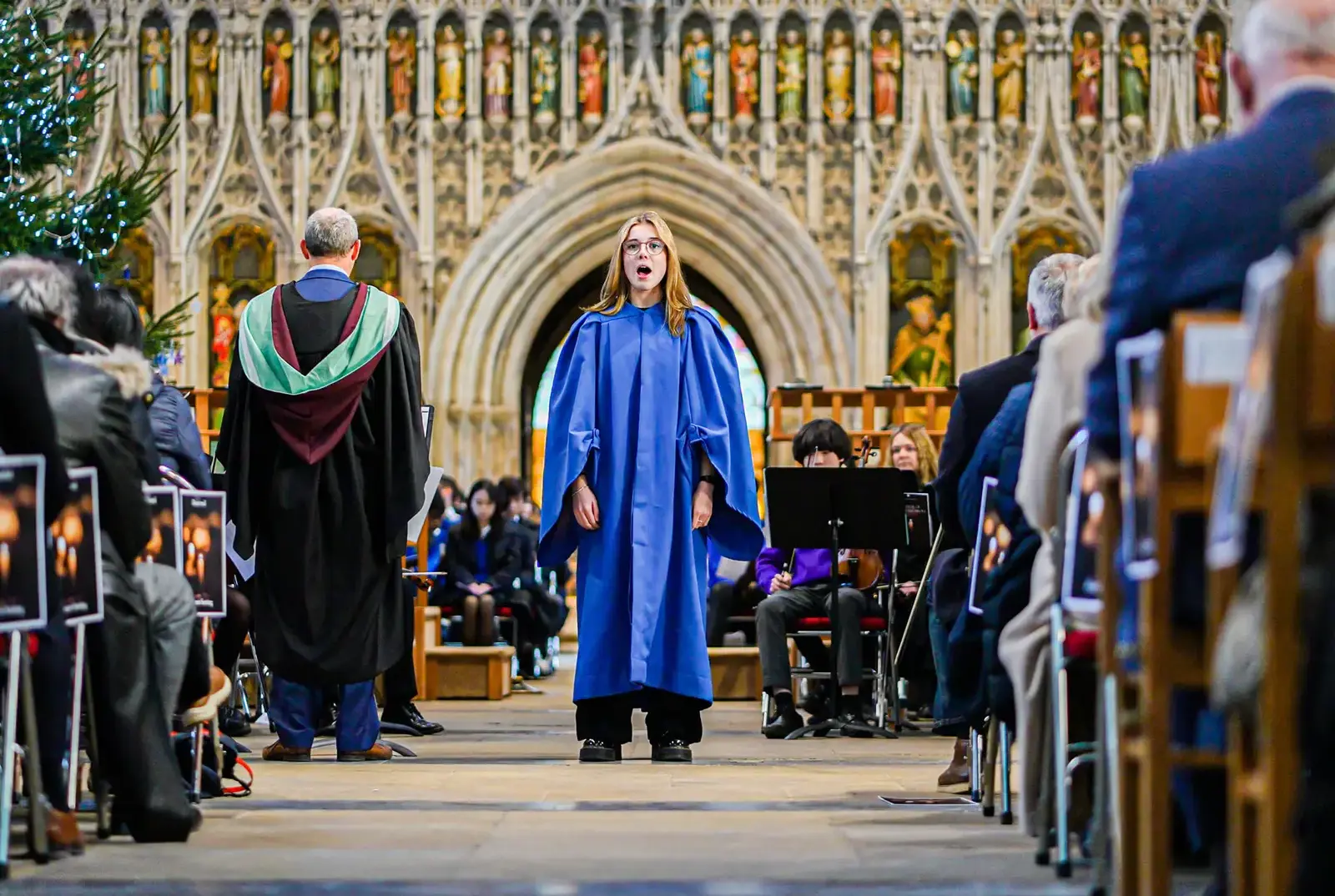 Senior school music pupil at Queen Ethelburga's Collegiate