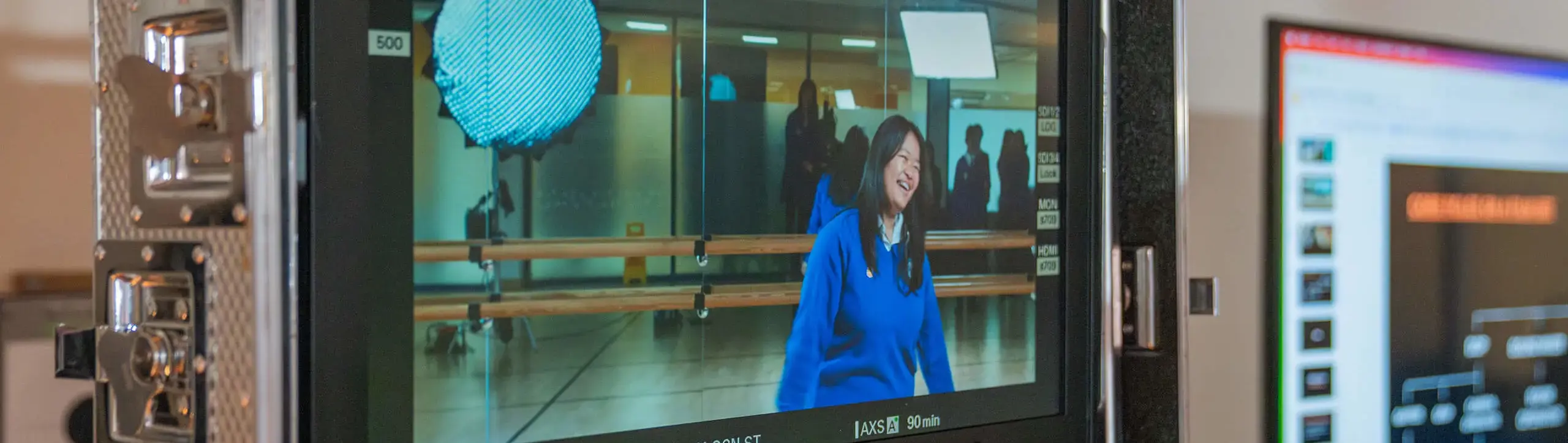 Student being filmed as part of an exciting enrichment opportunity.