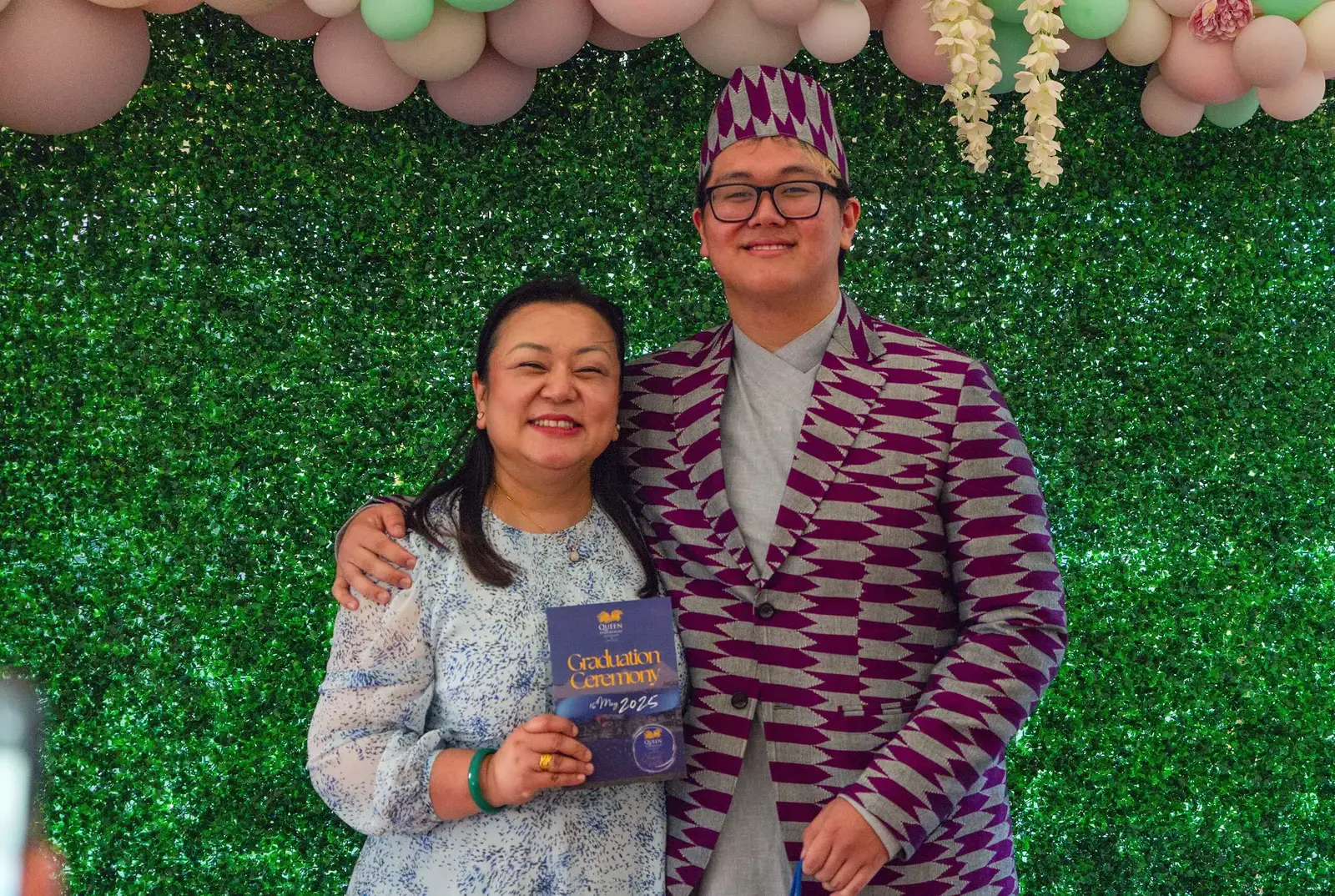 Mum and son at the Graduation Service.