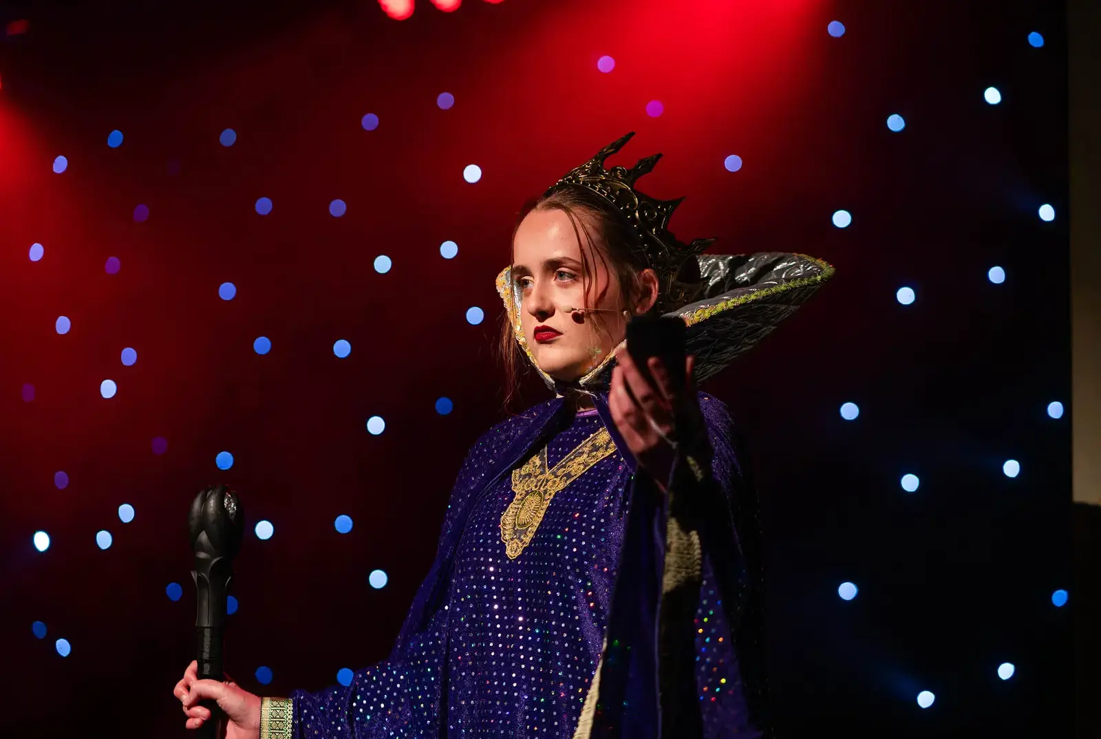 Senior School pupil performing in a play