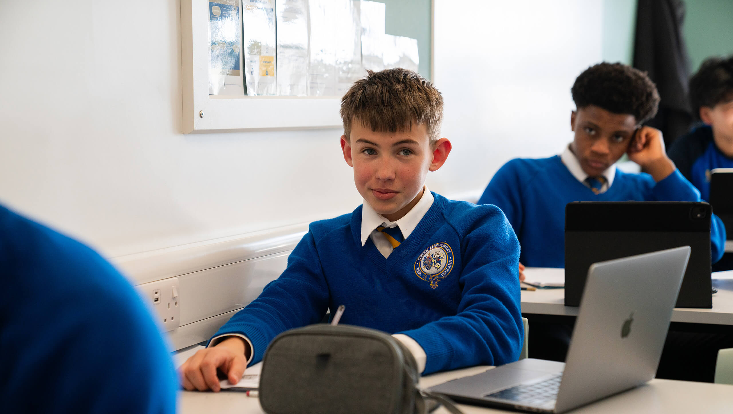 Student in a personal development lesson.