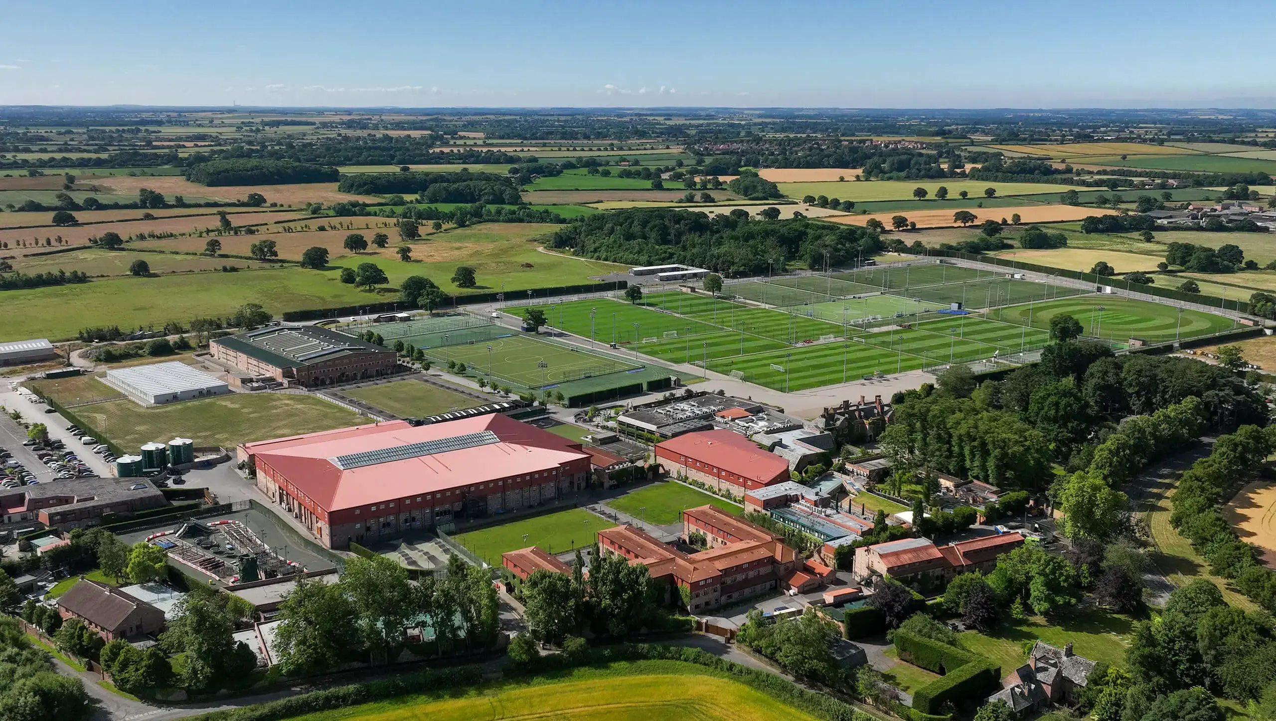 Drone image of Queen Ethelburga's.