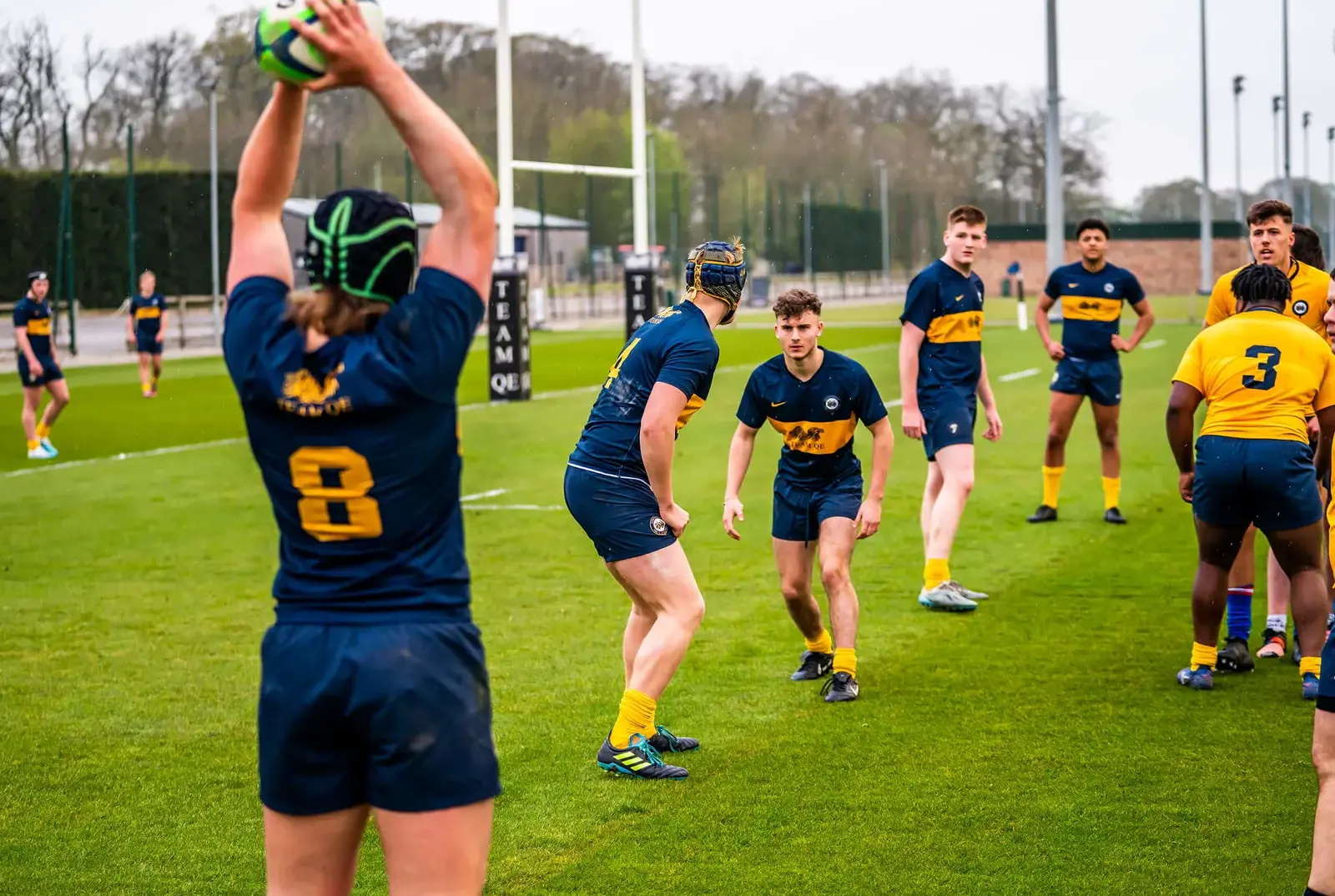 QE pupils playing rugby