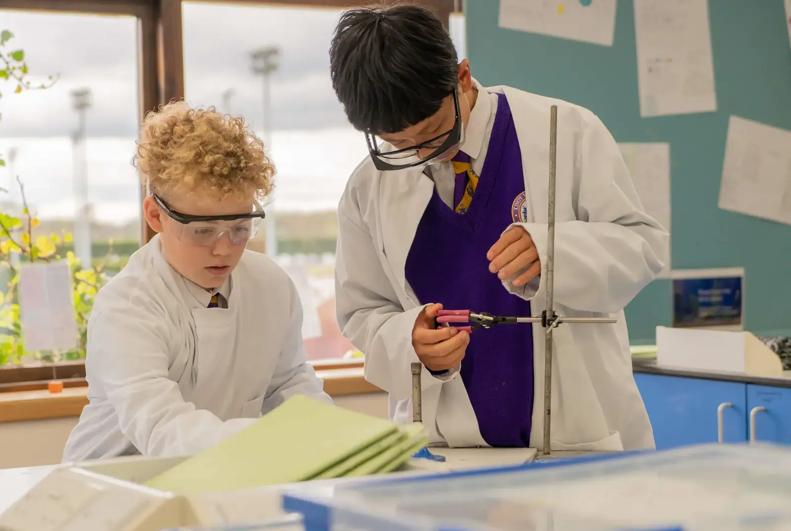 King's Magna pupils in science class