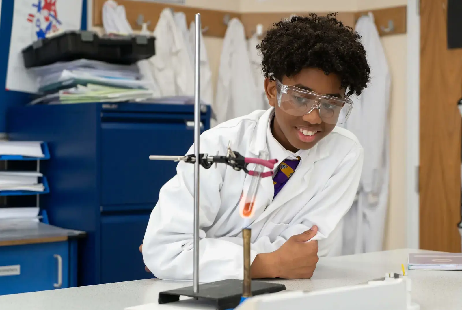 King's Magna pupils in science class