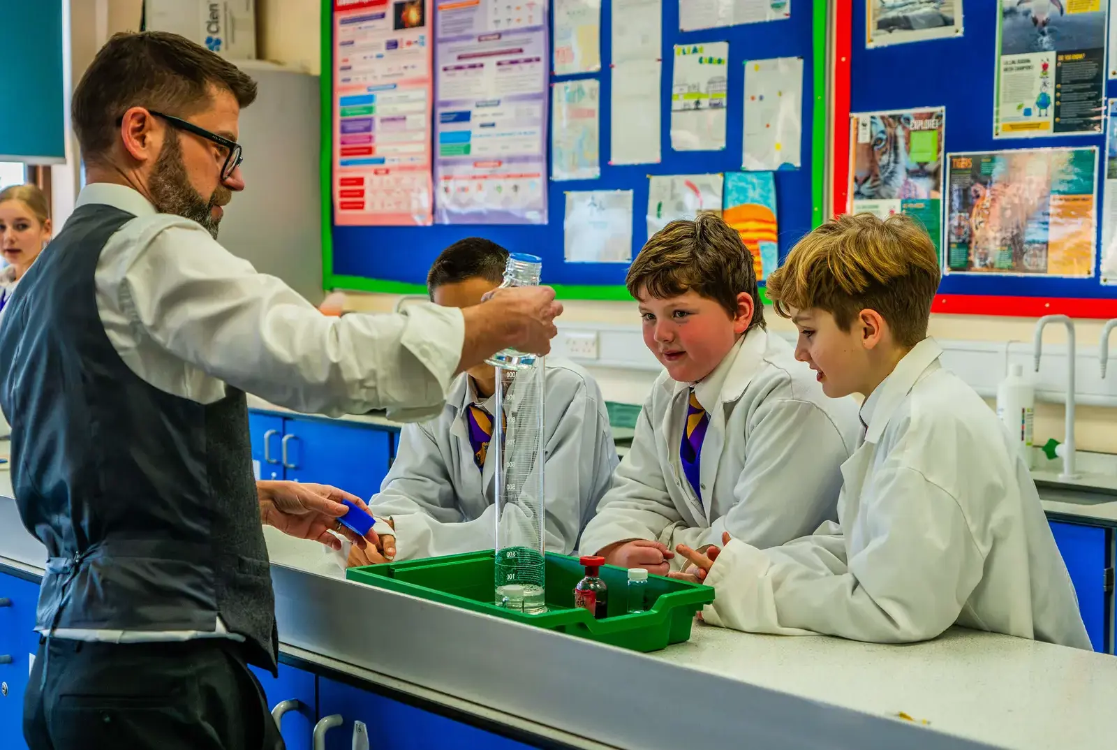 King's Magna pupils in science class