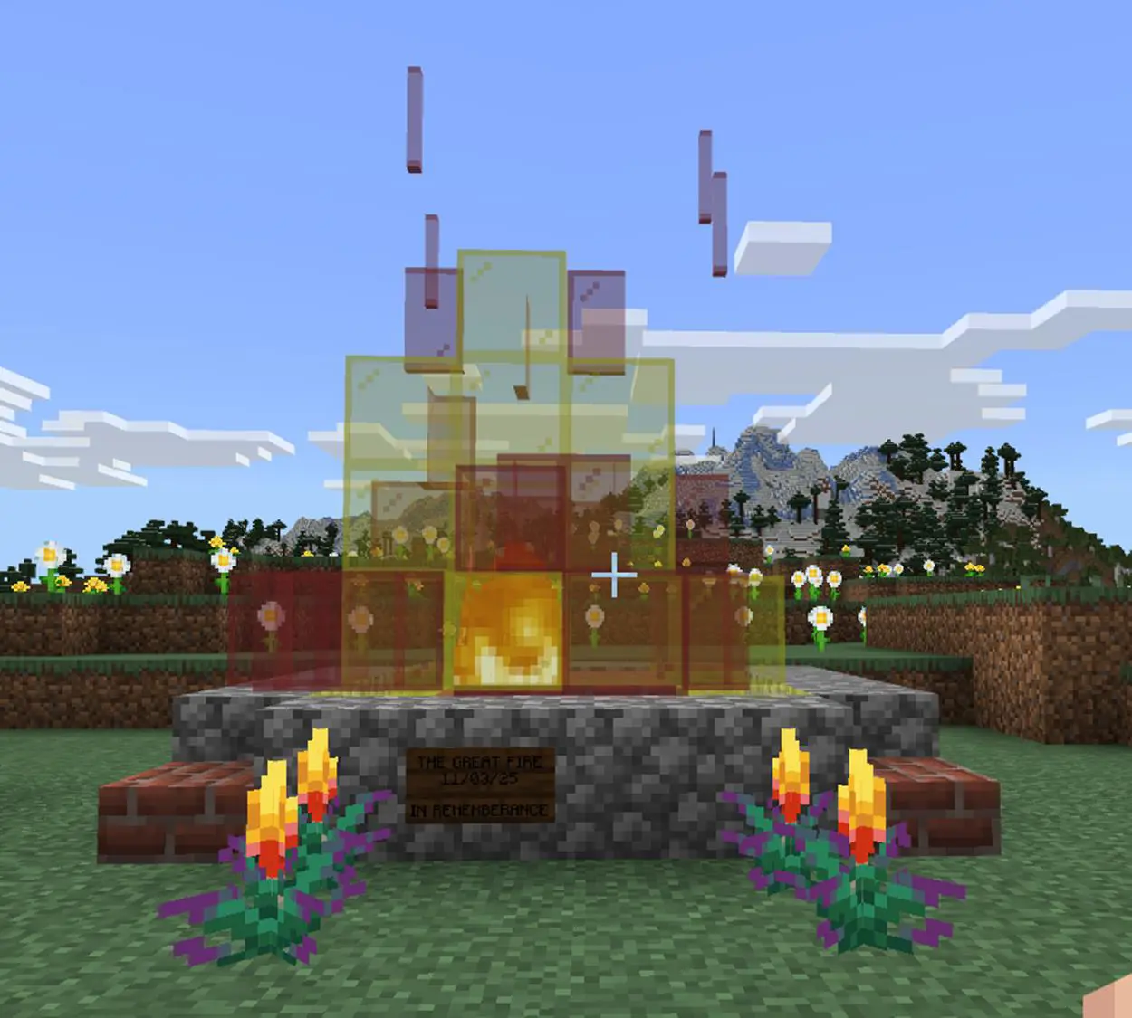 The commemoration statue of the great fire.