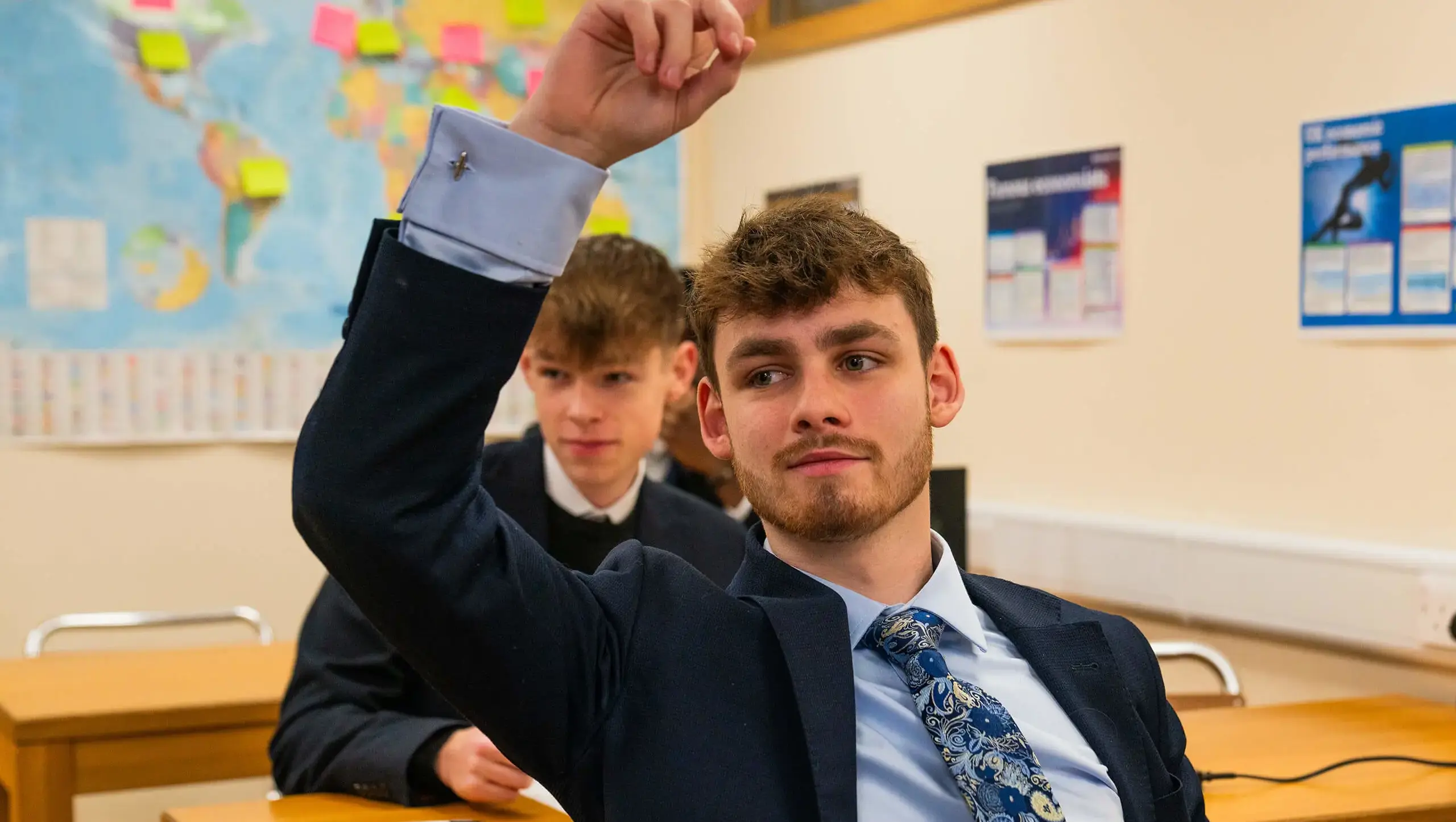 Student in a Business lesson. 