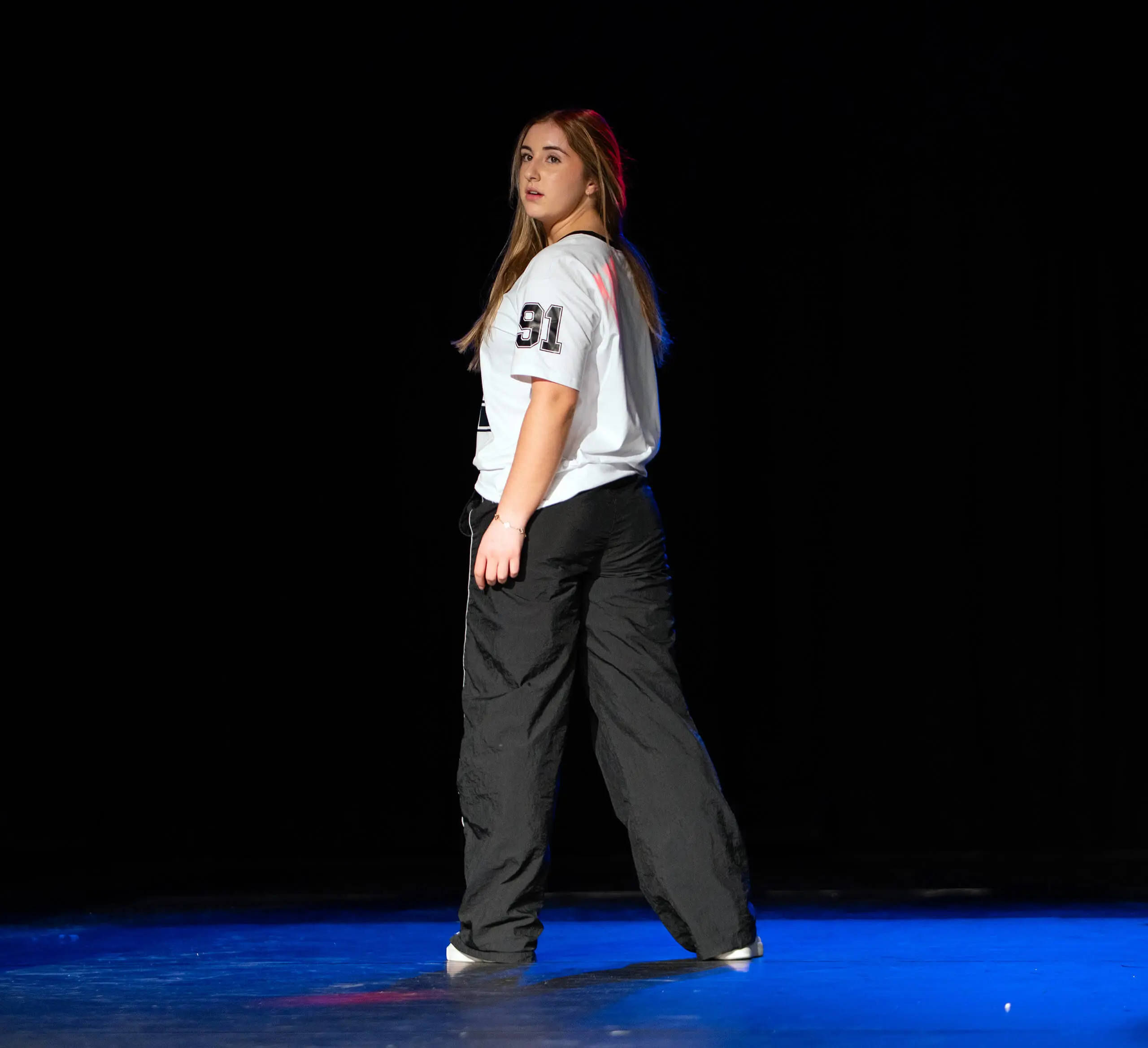 Key Stage Four student dancing at top independent school.