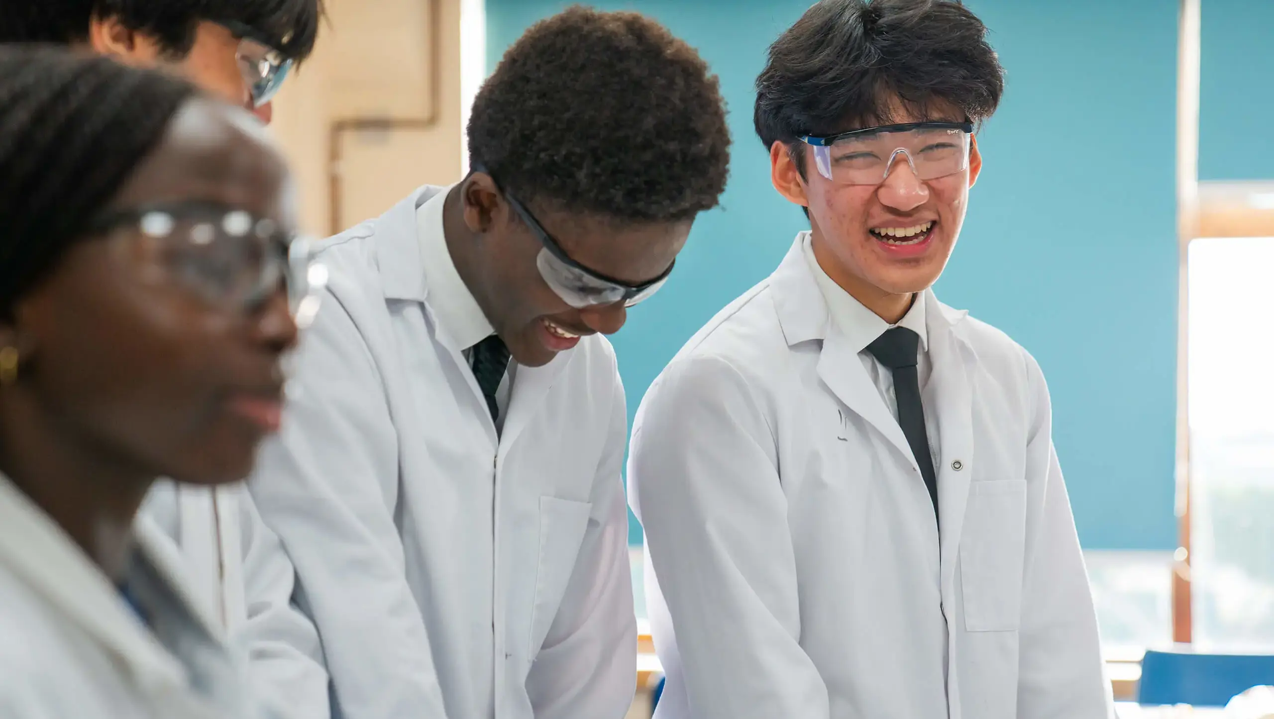 Sixth Form science lesson at Queen Ethelburga's College.