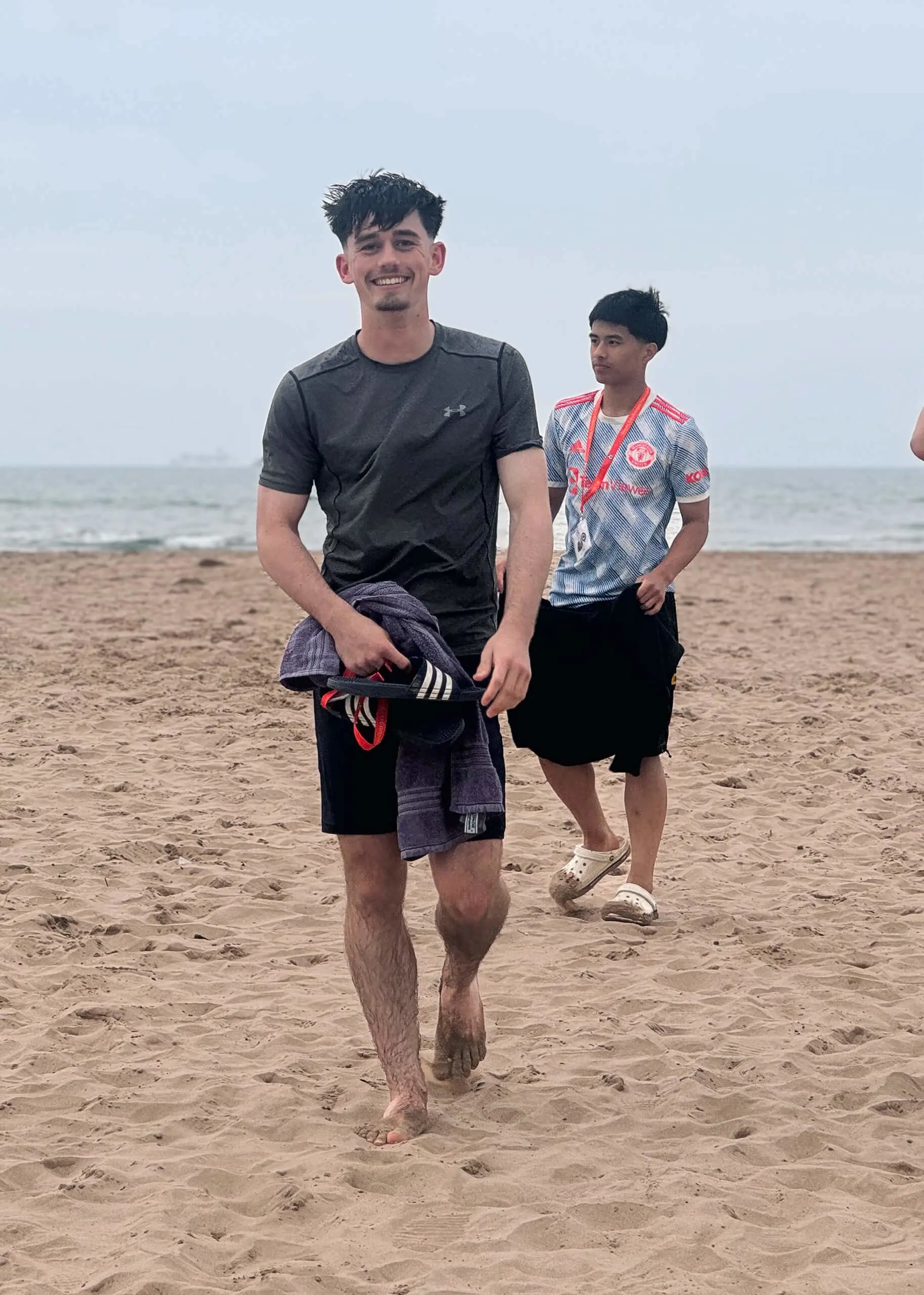 Student on a football trip in Valencia.