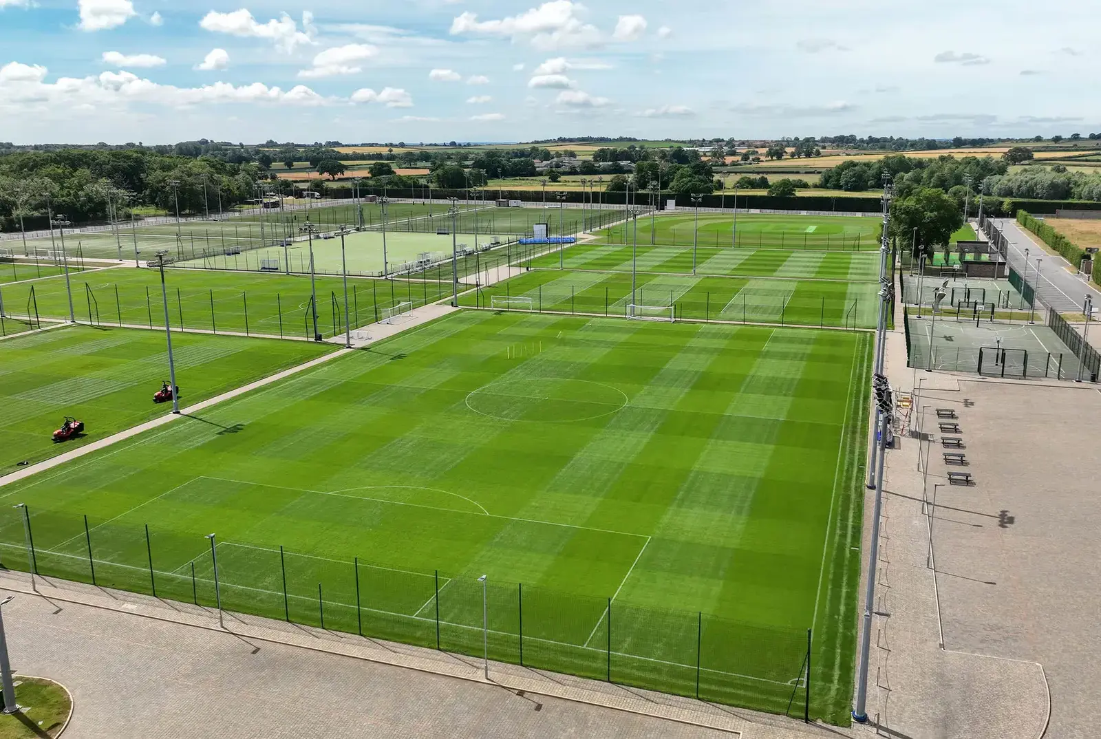 Sports pitches at top sports school.