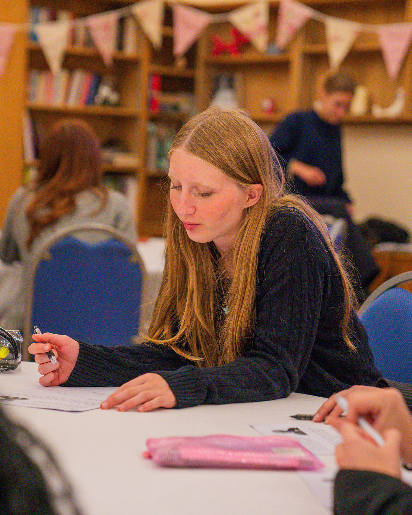 Student in a marketing workshop.