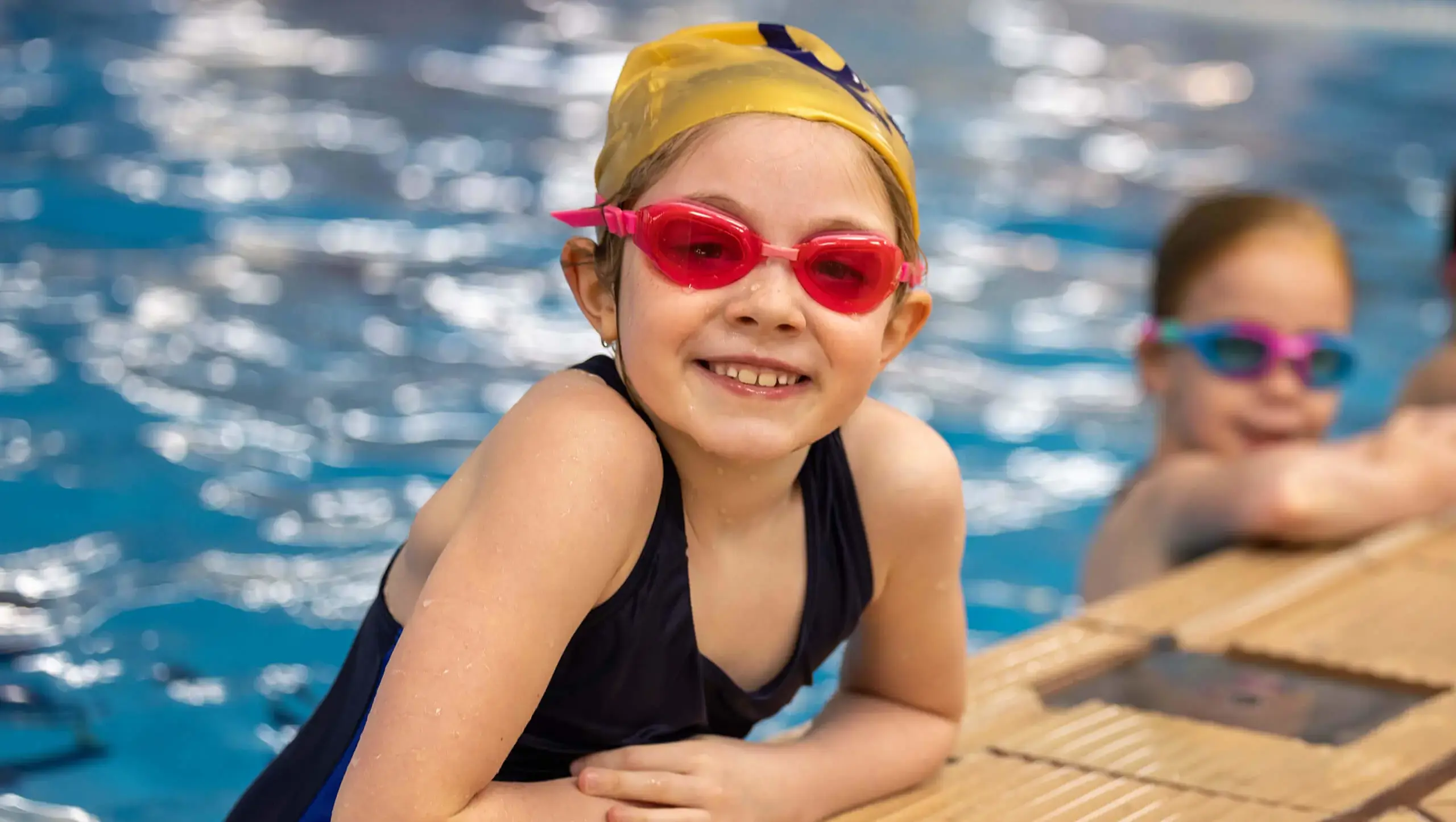 QE pupil in the swimming pool