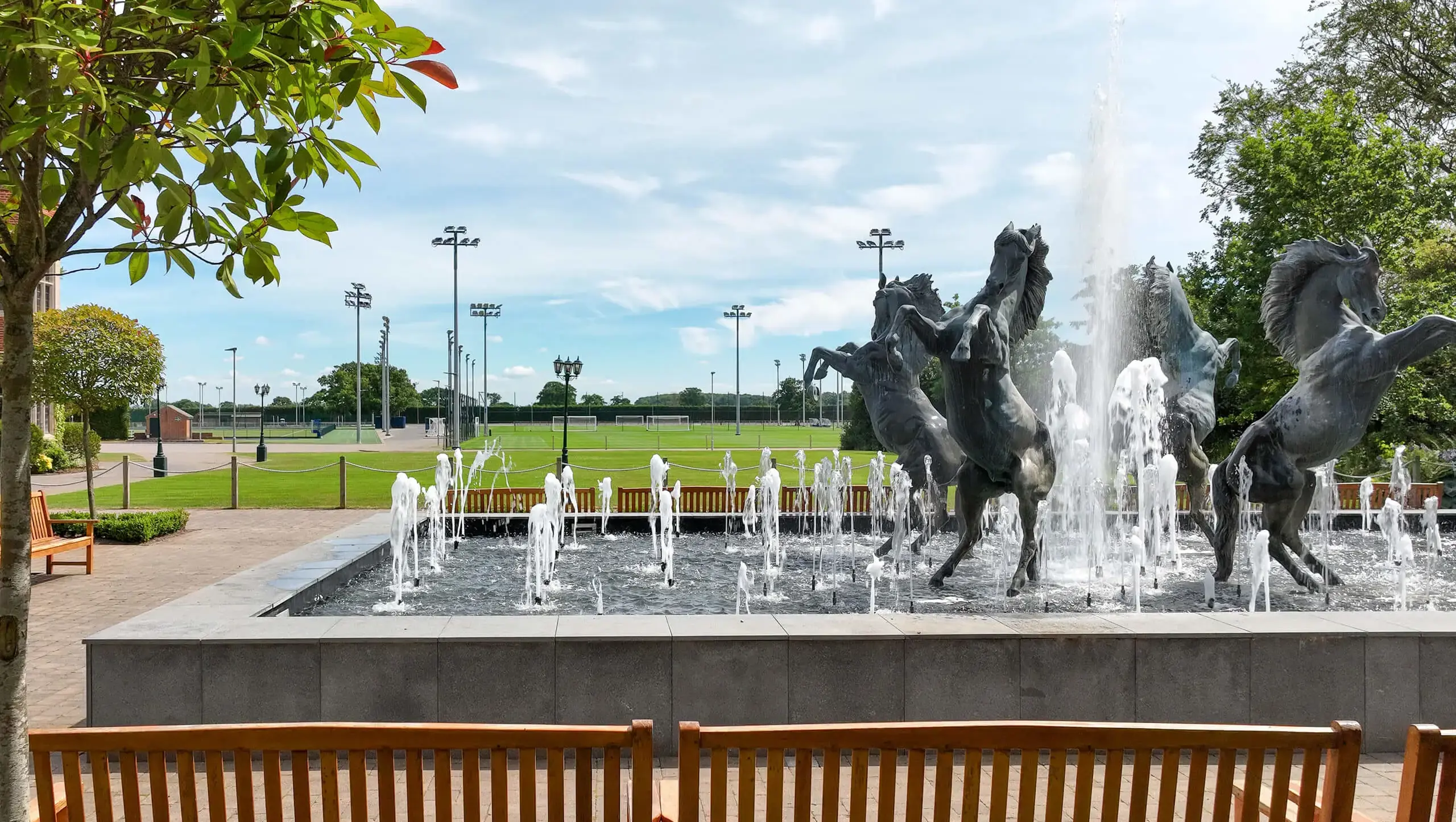 Queen Ethelburga's Collegiate fountains