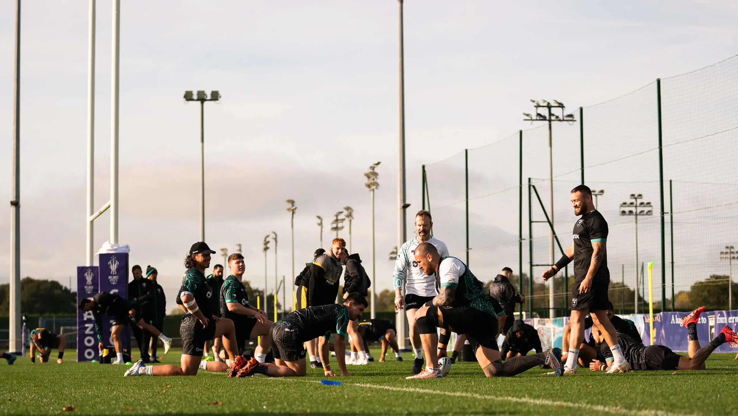New Zealand Rugby League team training at QE.