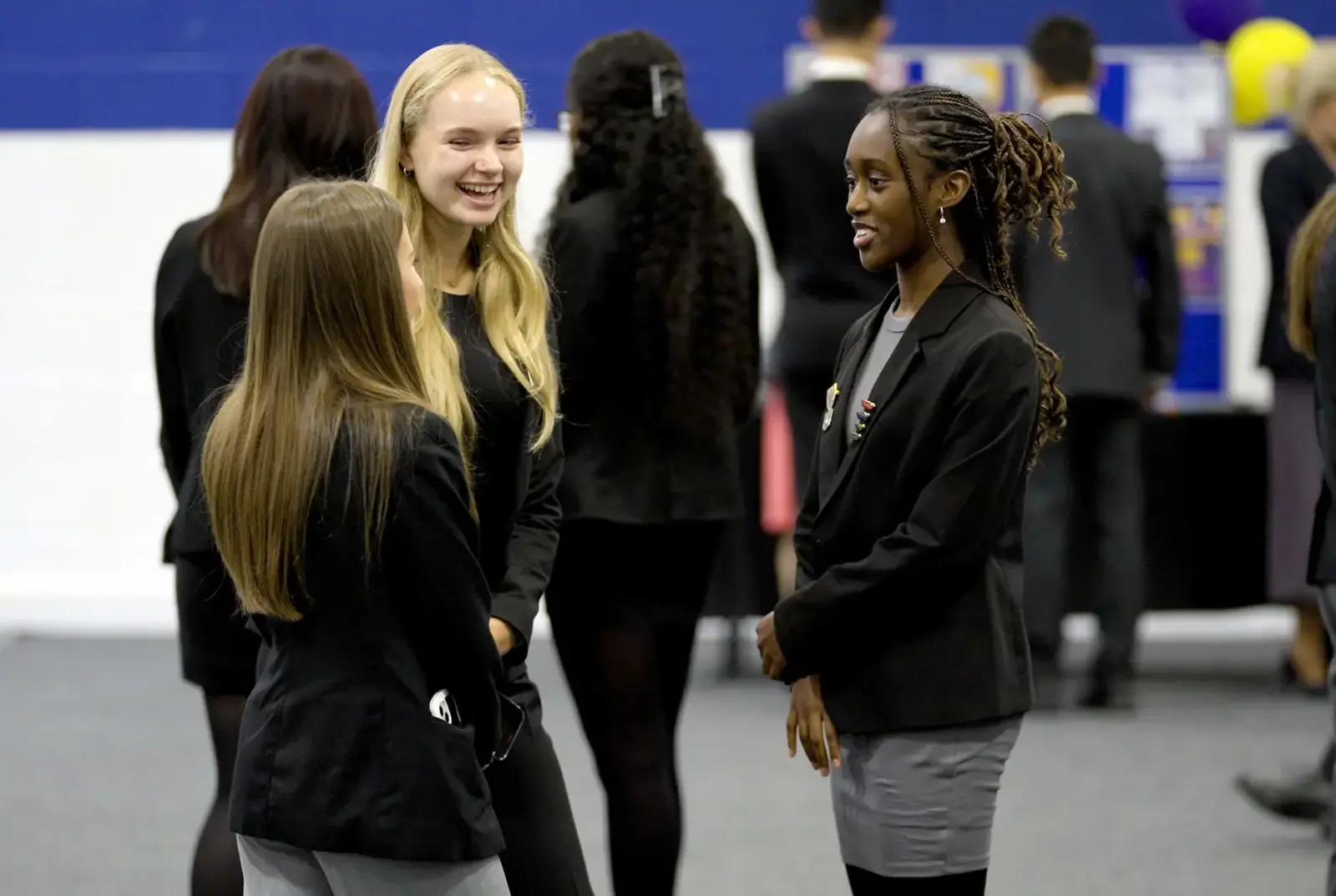 Students at the Co-Curricular Fair.