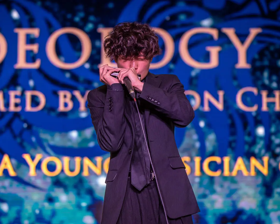 Pupil performing in stage at Queen Ethelburga's, a private school in York