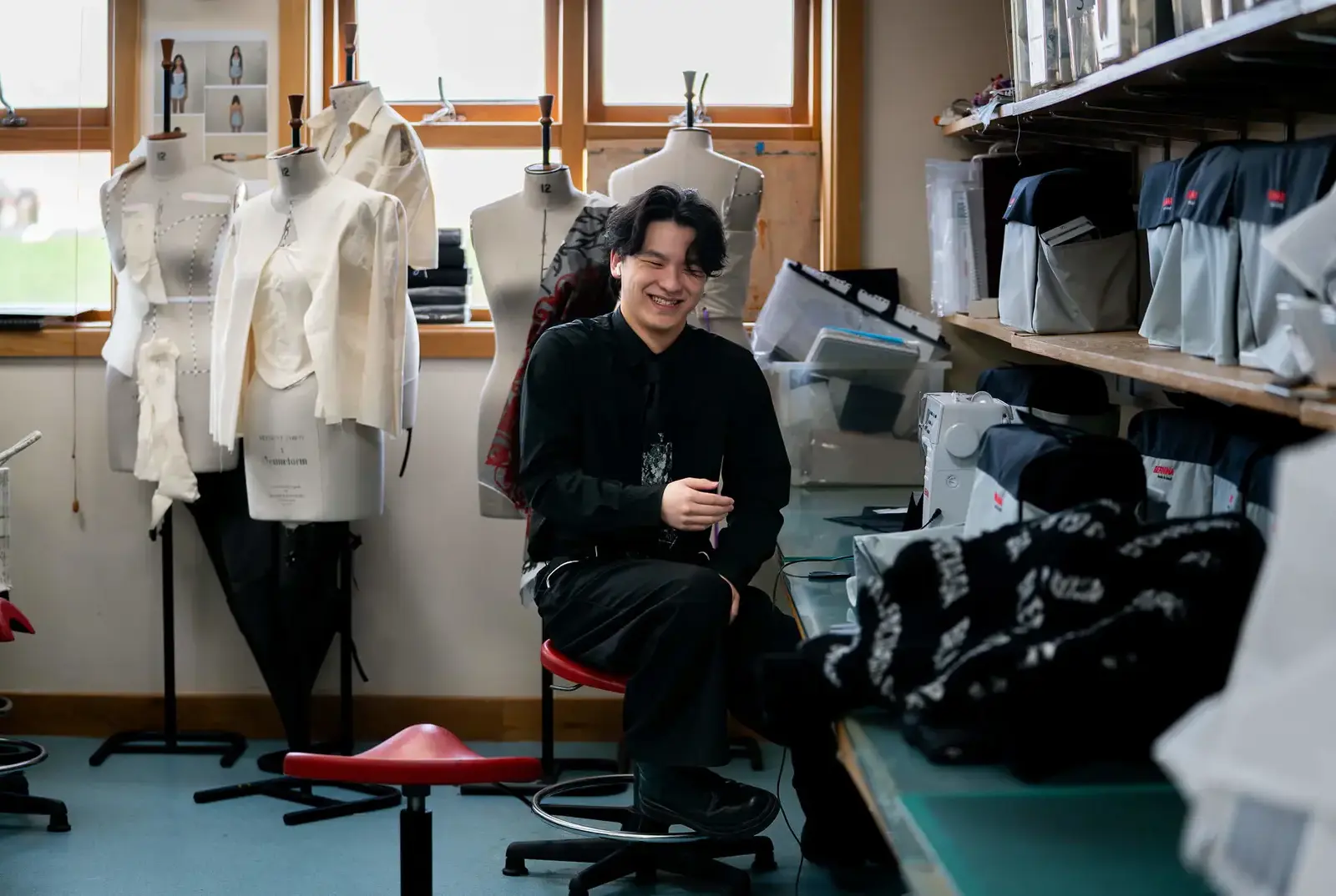 Student in a Textiles lesson.